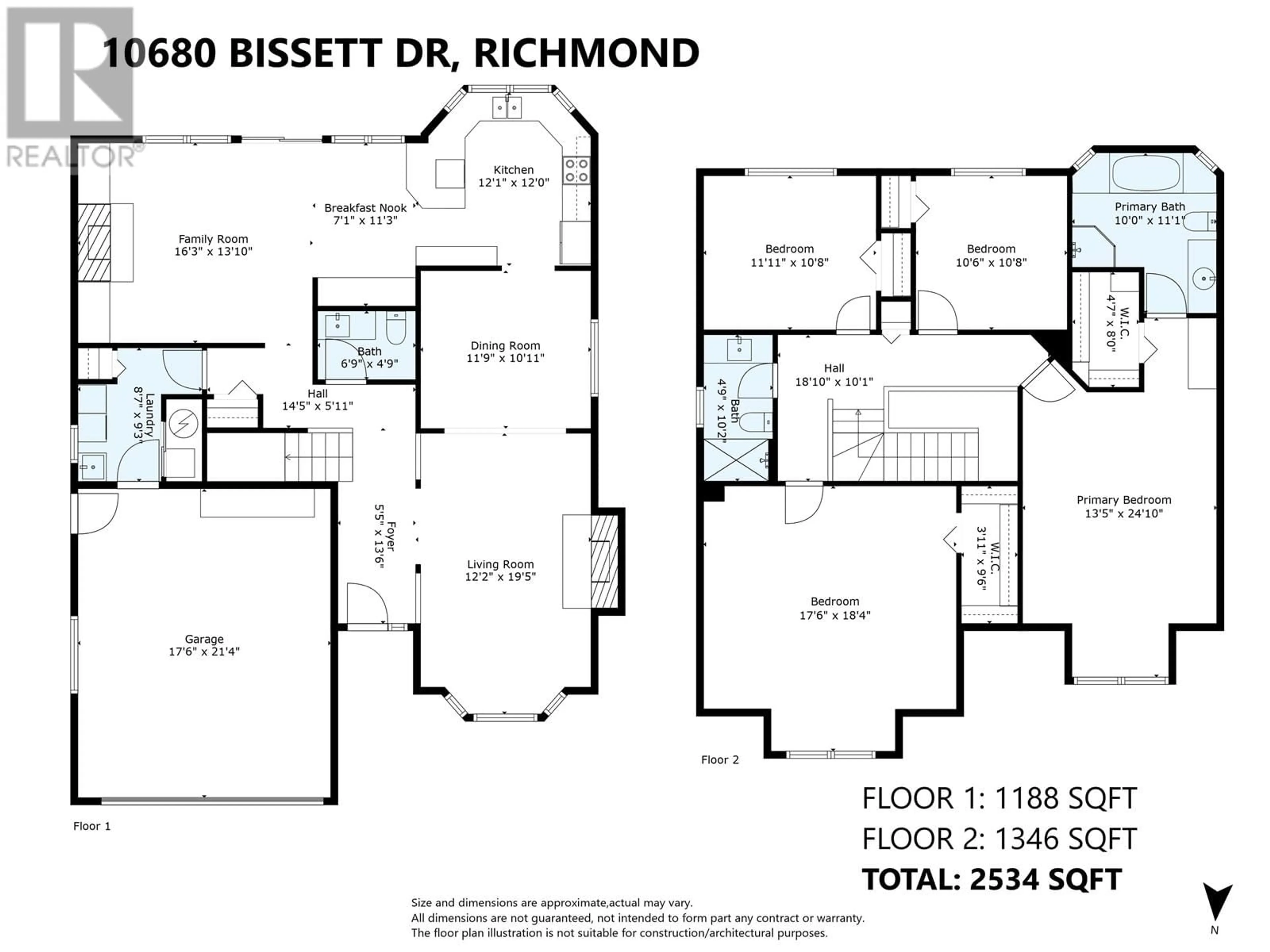 Floor plan for 10680 BISSETT DRIVE, Richmond British Columbia V7A4L3