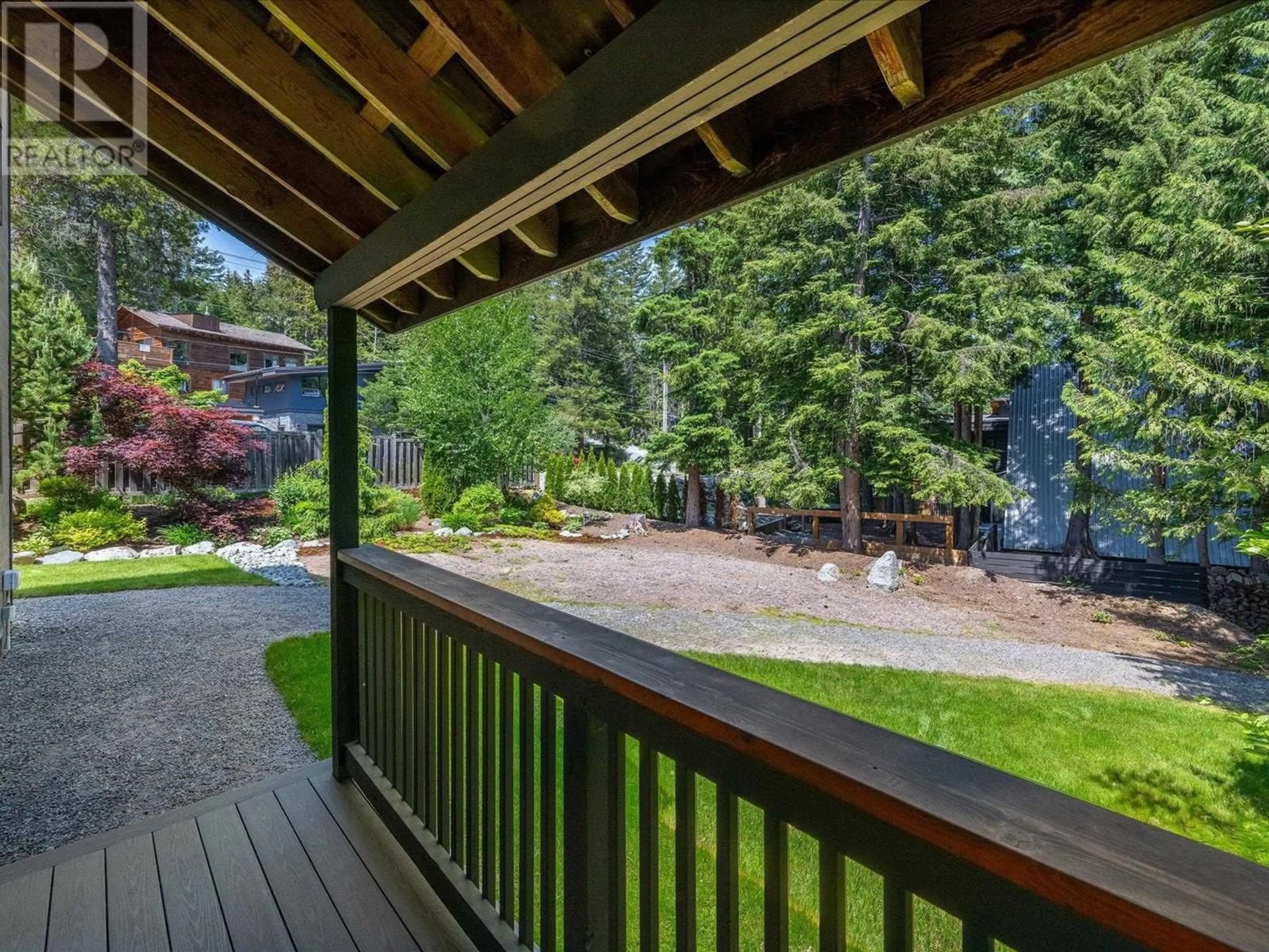 Patio, forest/trees view for 8502 BUCKHORN DRIVE, Whistler British Columbia V8E0G2