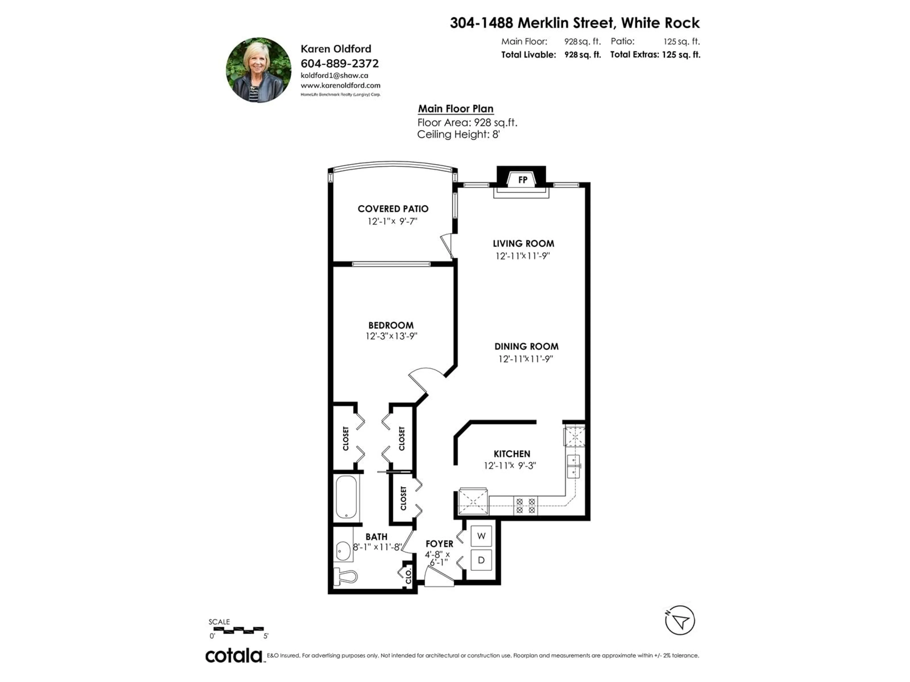 Floor plan for 304 - 1488 MERKLIN, White Rock British Columbia V4B4C3