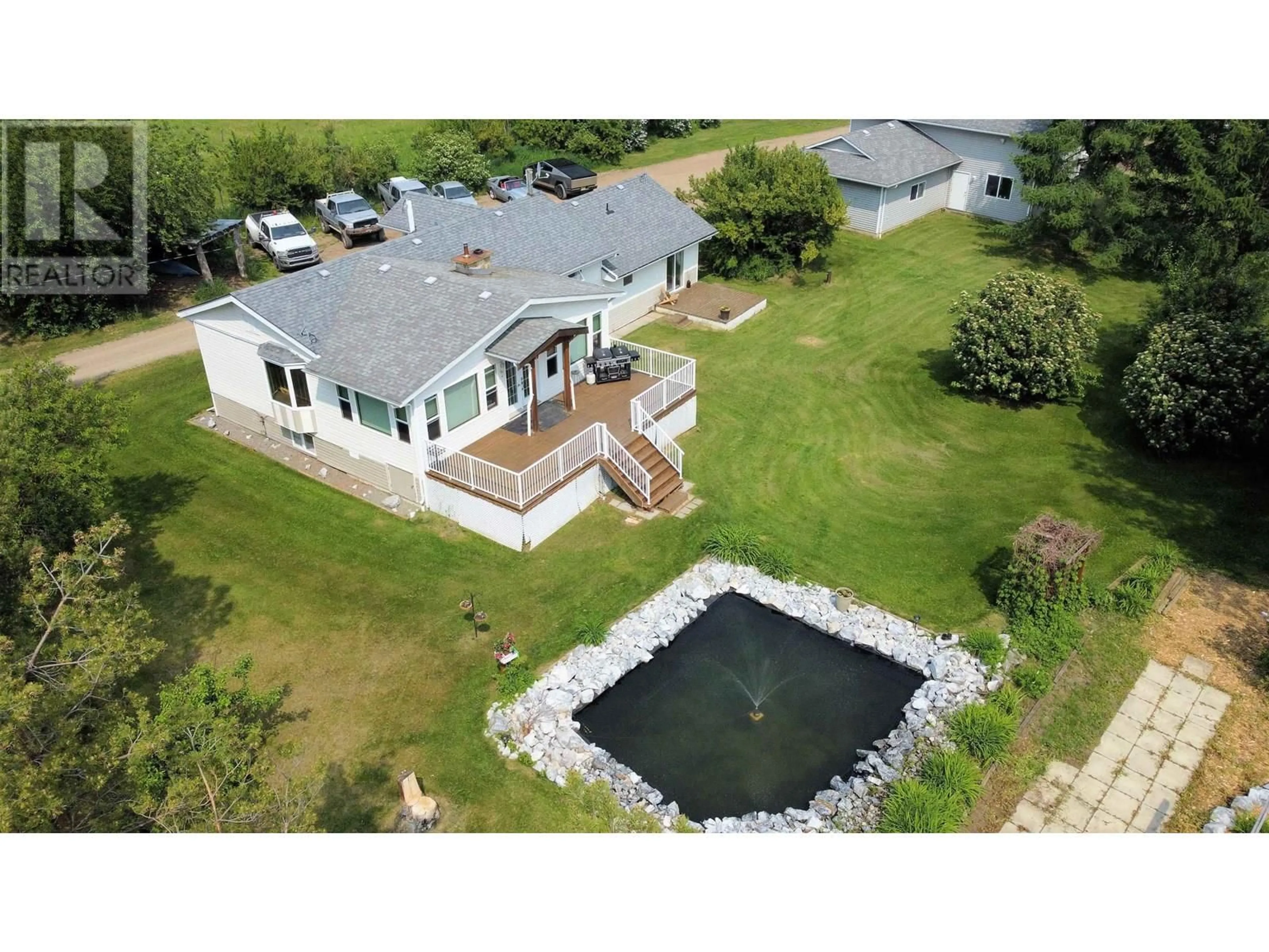 A pic from outside/outdoor area/front of a property/back of a property/a pic from drone, water/lake/river/ocean view for 14940 ROBINSON ROAD, Prince George British Columbia V2K5K9