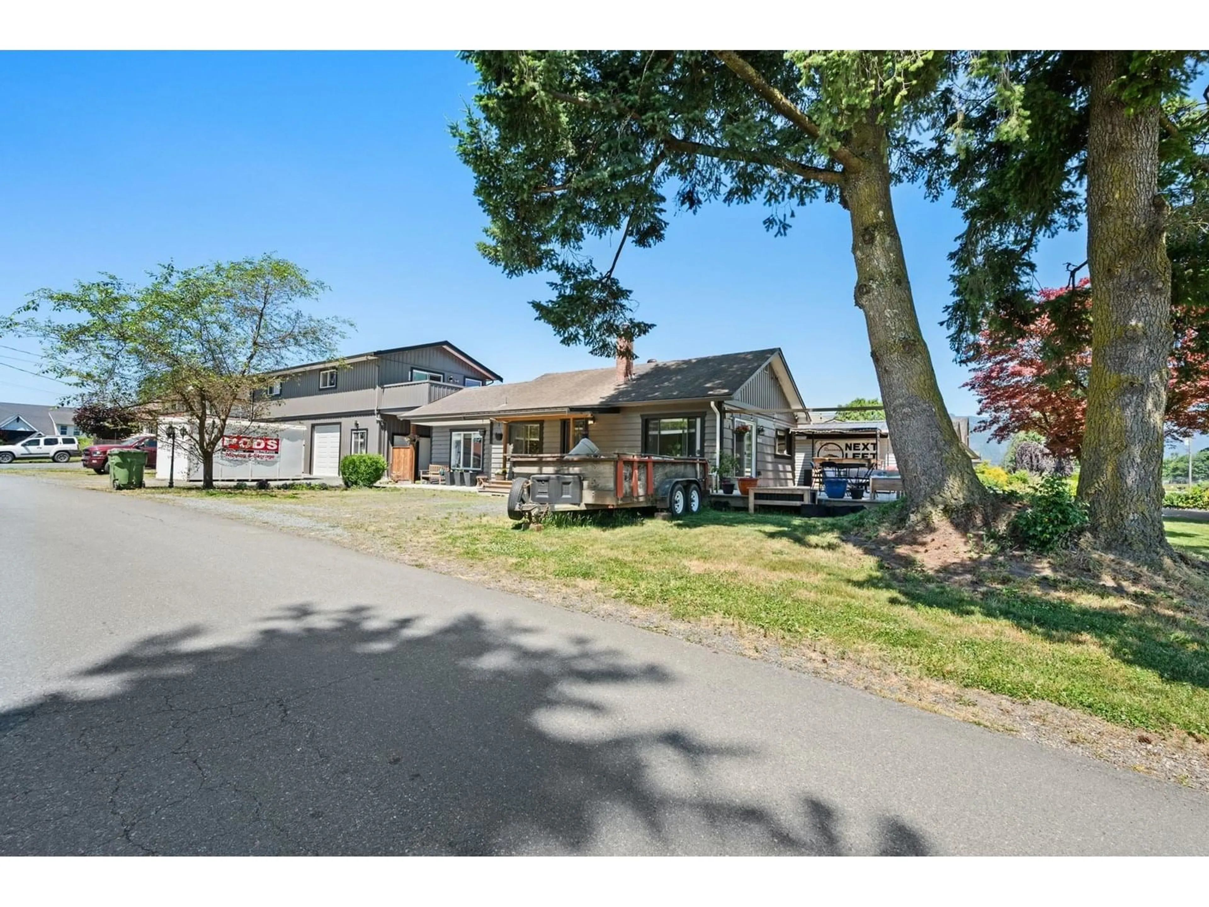 A pic from outside/outdoor area/front of a property/back of a property/a pic from drone, street for 10141 GILLANDERS ROAD, Chilliwack British Columbia V2P6H4