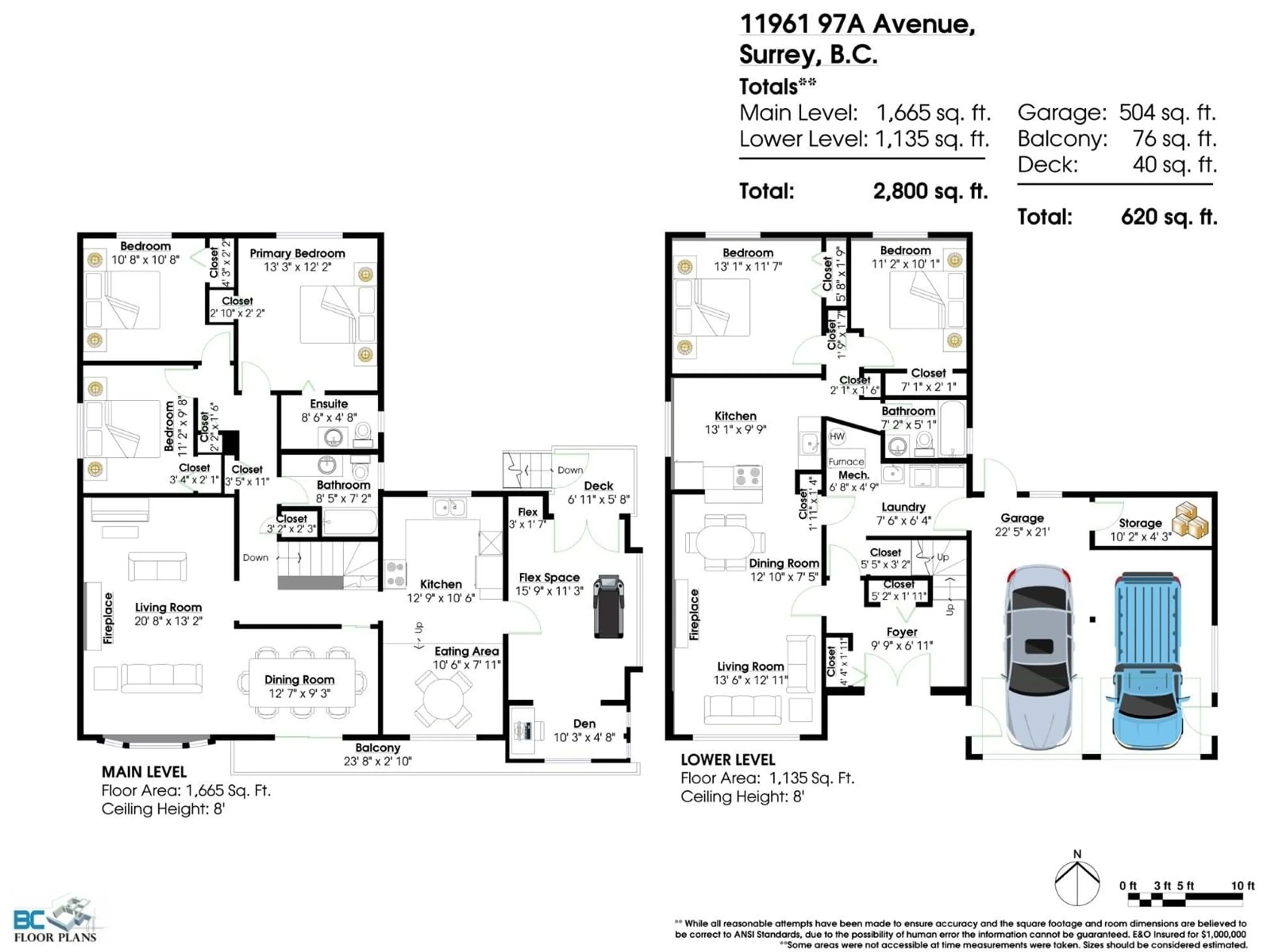 Floor plan for 11961 97A, Surrey British Columbia V3V2G9