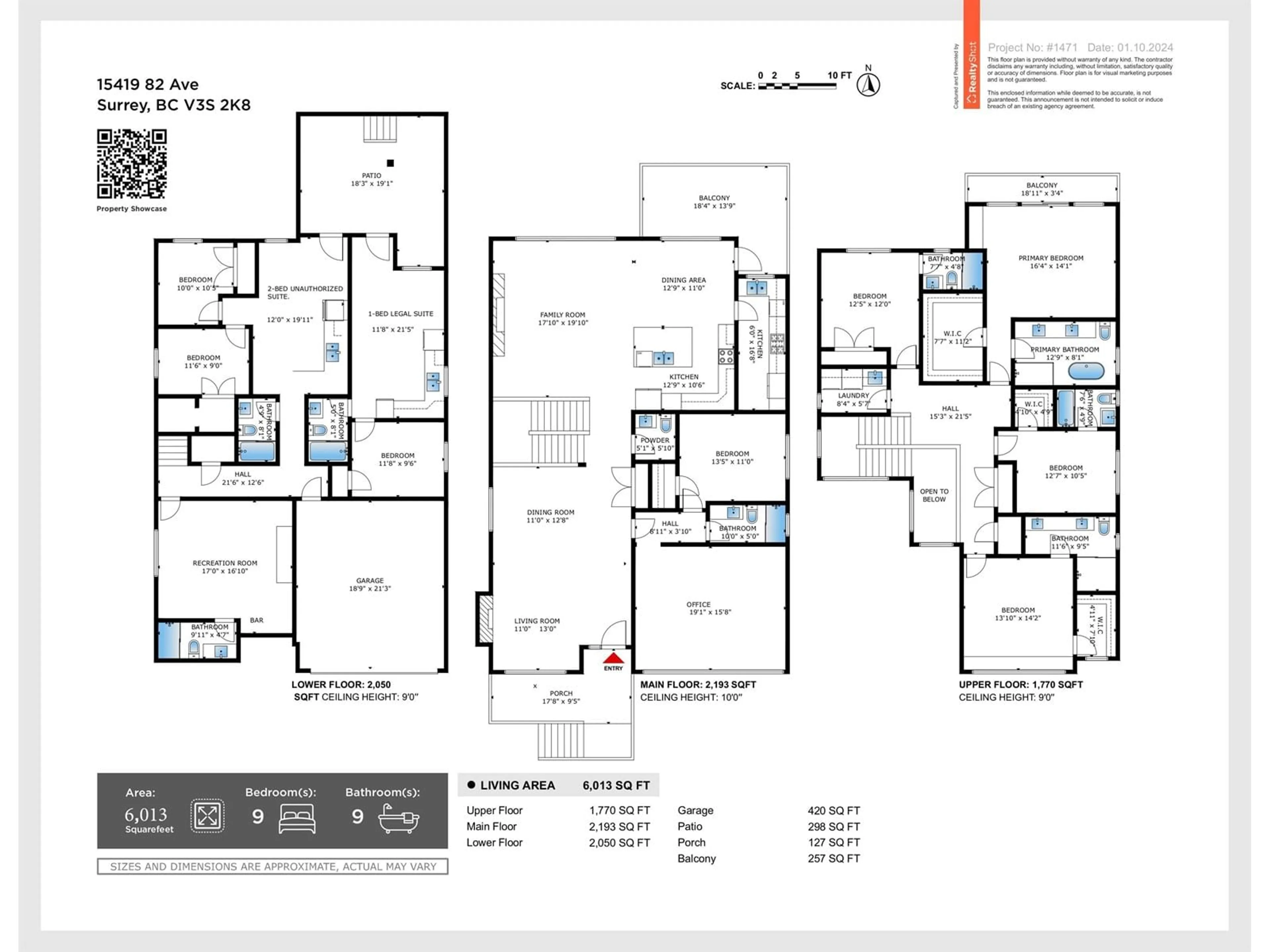 Floor plan for 15419 82, Surrey British Columbia V3S2K8