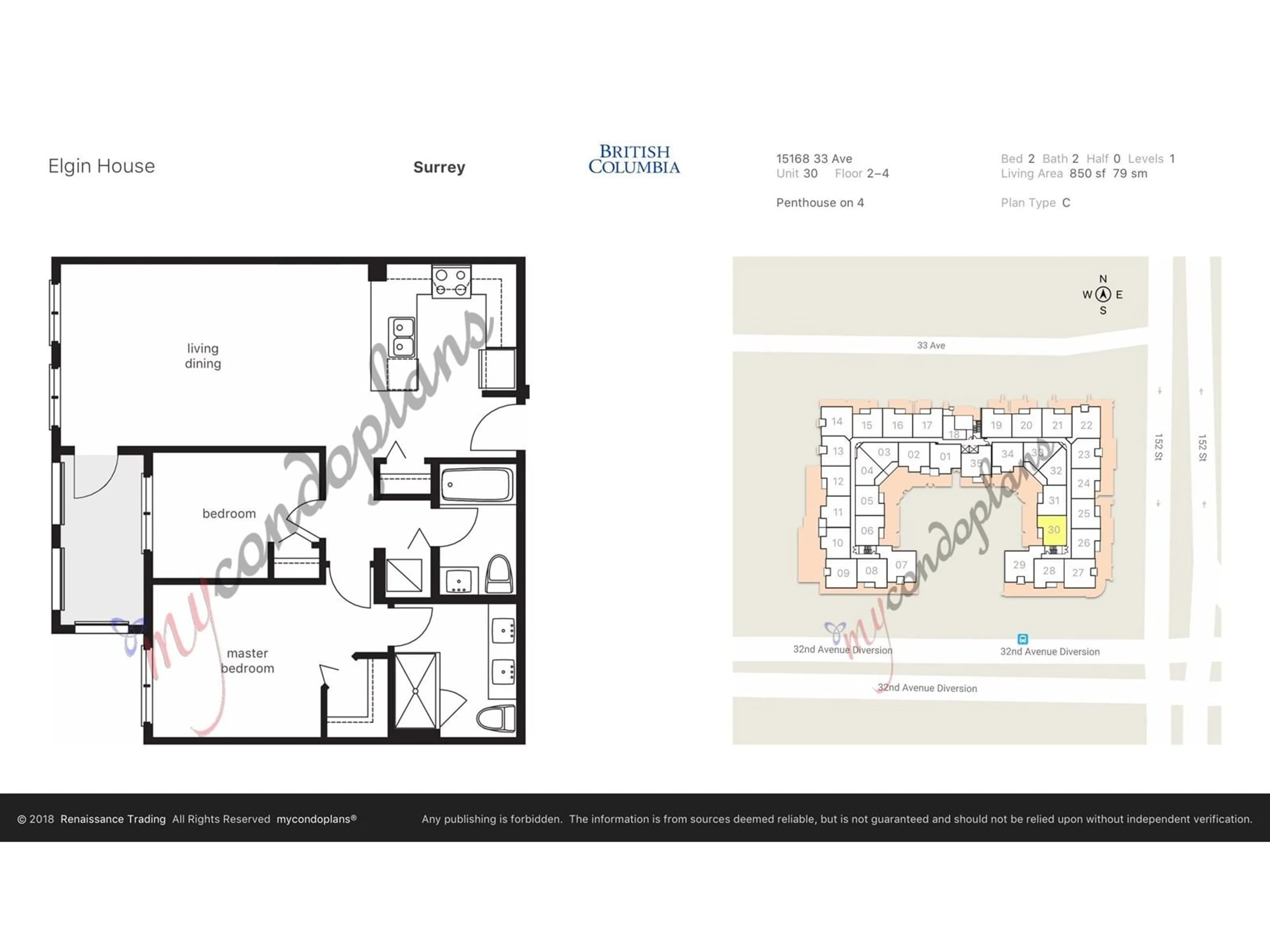 Floor plan for 230 - 15168 33, Surrey British Columbia V3Z0N7