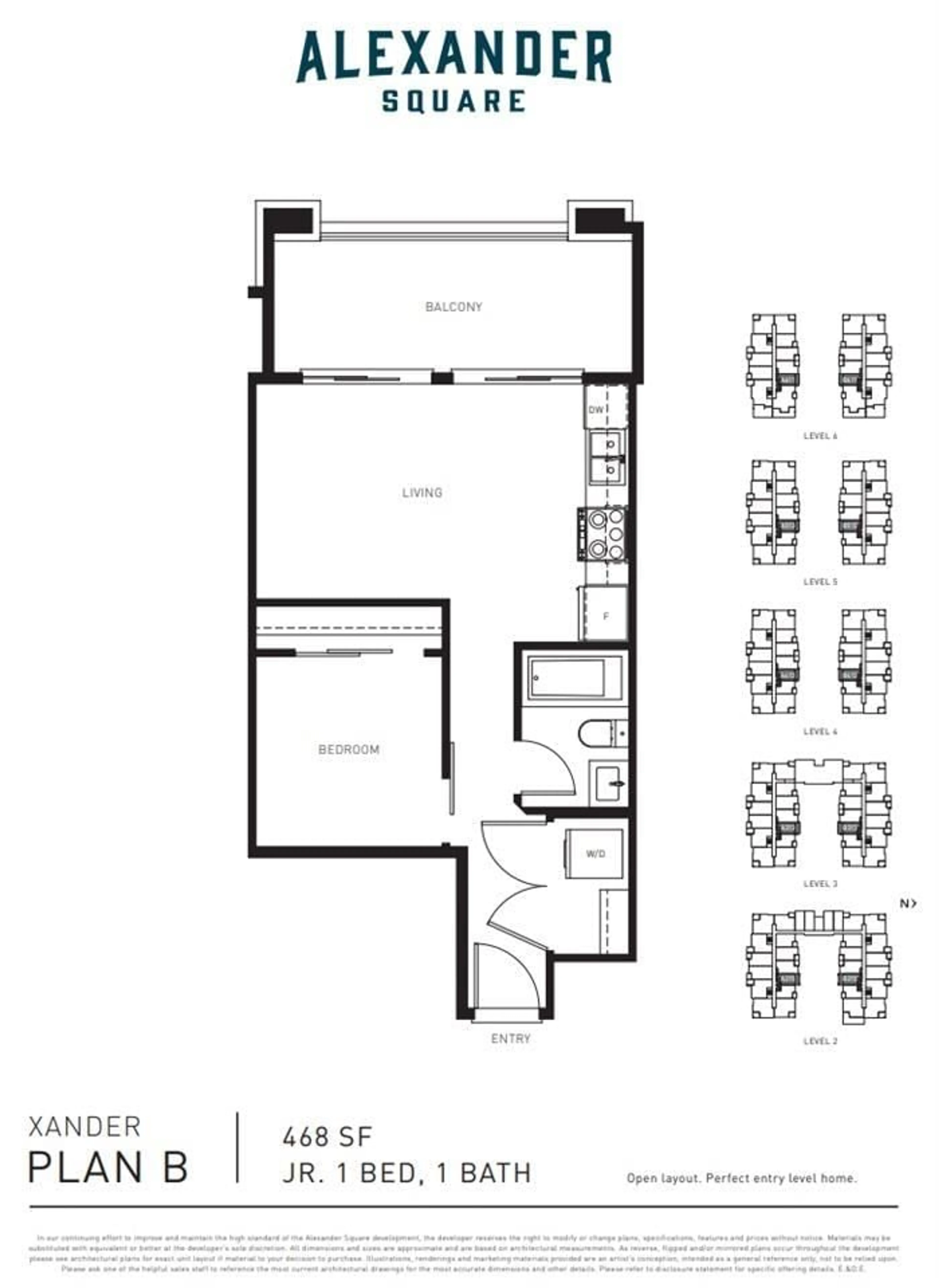 Floor plan for B413 - 20834 80, Langley British Columbia V2Y3M5
