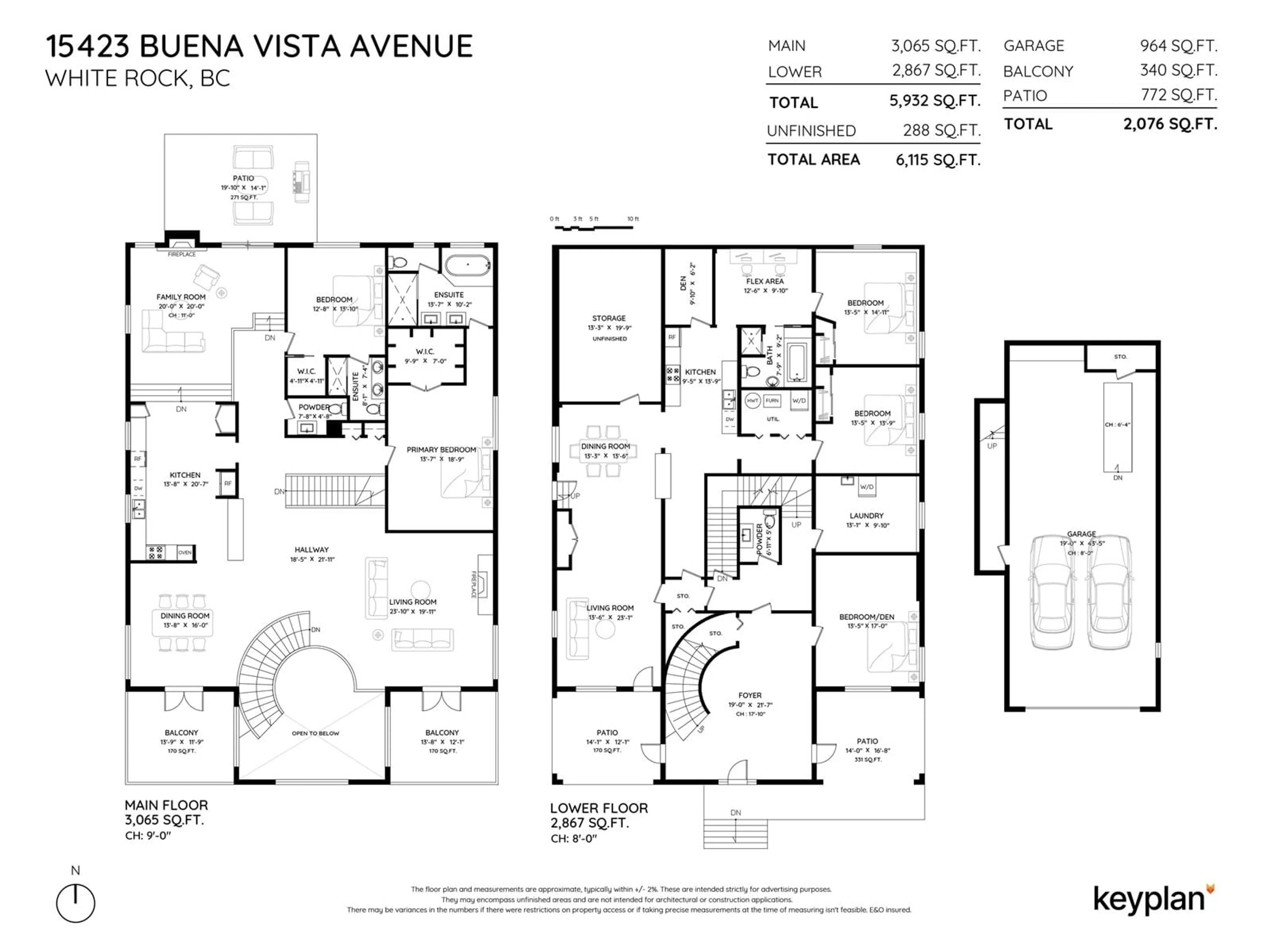 Floor plan for 15423 BUENA VISTA, White Rock British Columbia V4B1Y9
