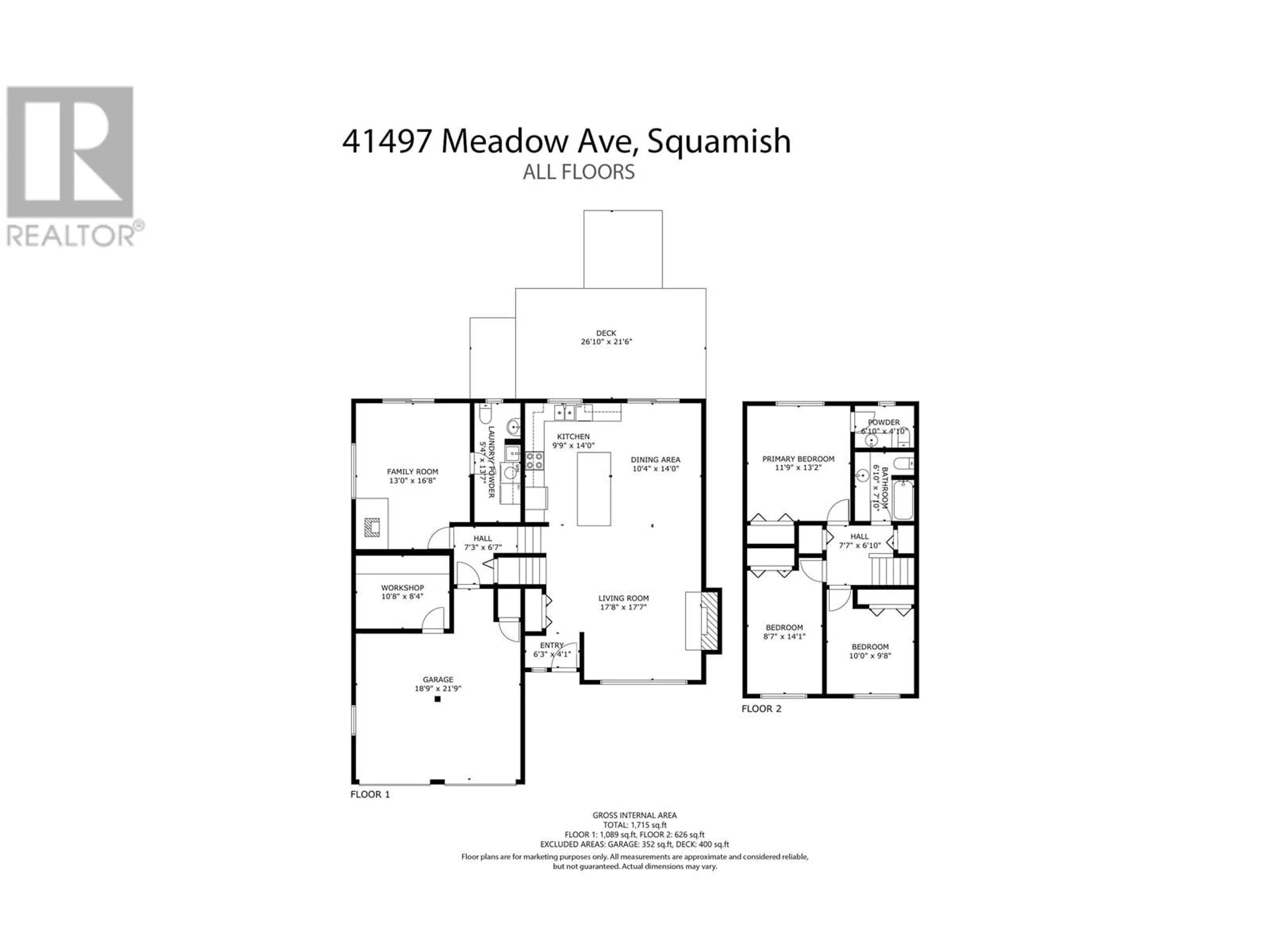 Floor plan for 41497 MEADOW AVENUE, Brackendale British Columbia V0N1H0