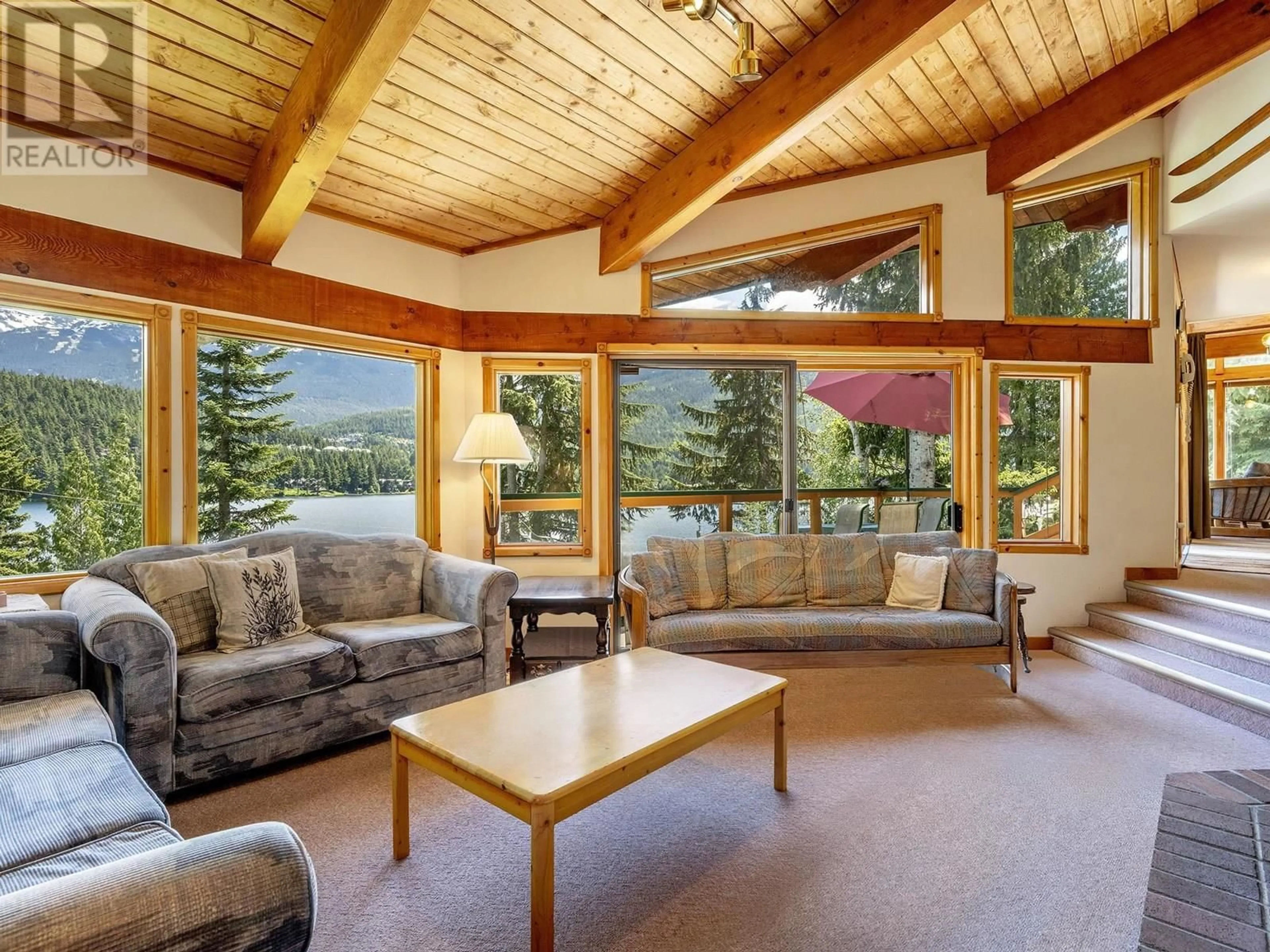 Living room with furniture, wood/laminate floor for 5670 ALTA LAKE ROAD, Whistler British Columbia V8E0C3