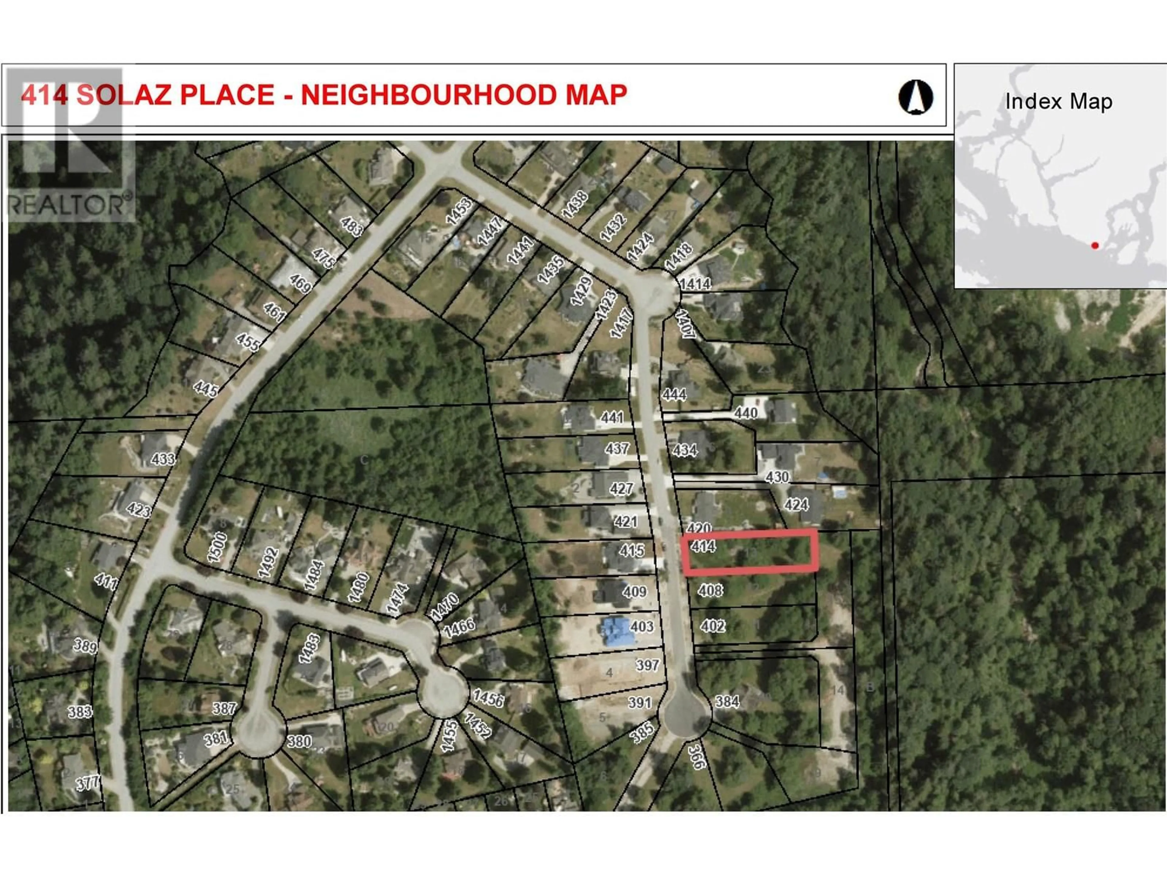 Picture of a map for 414 SOLAZ PLACE, Gibsons British Columbia V0N1V5