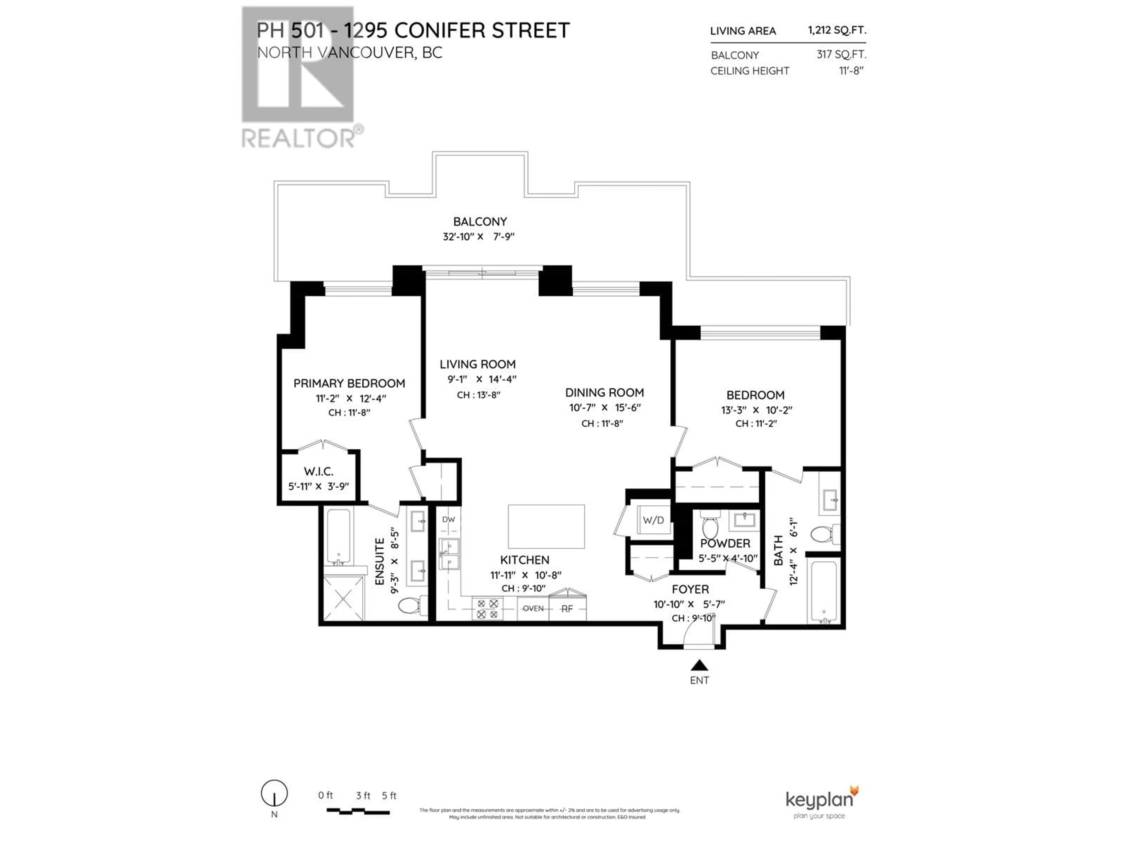 Floor plan for PH501 - 1295 CONIFER STREET, North Vancouver British Columbia V7J0B4