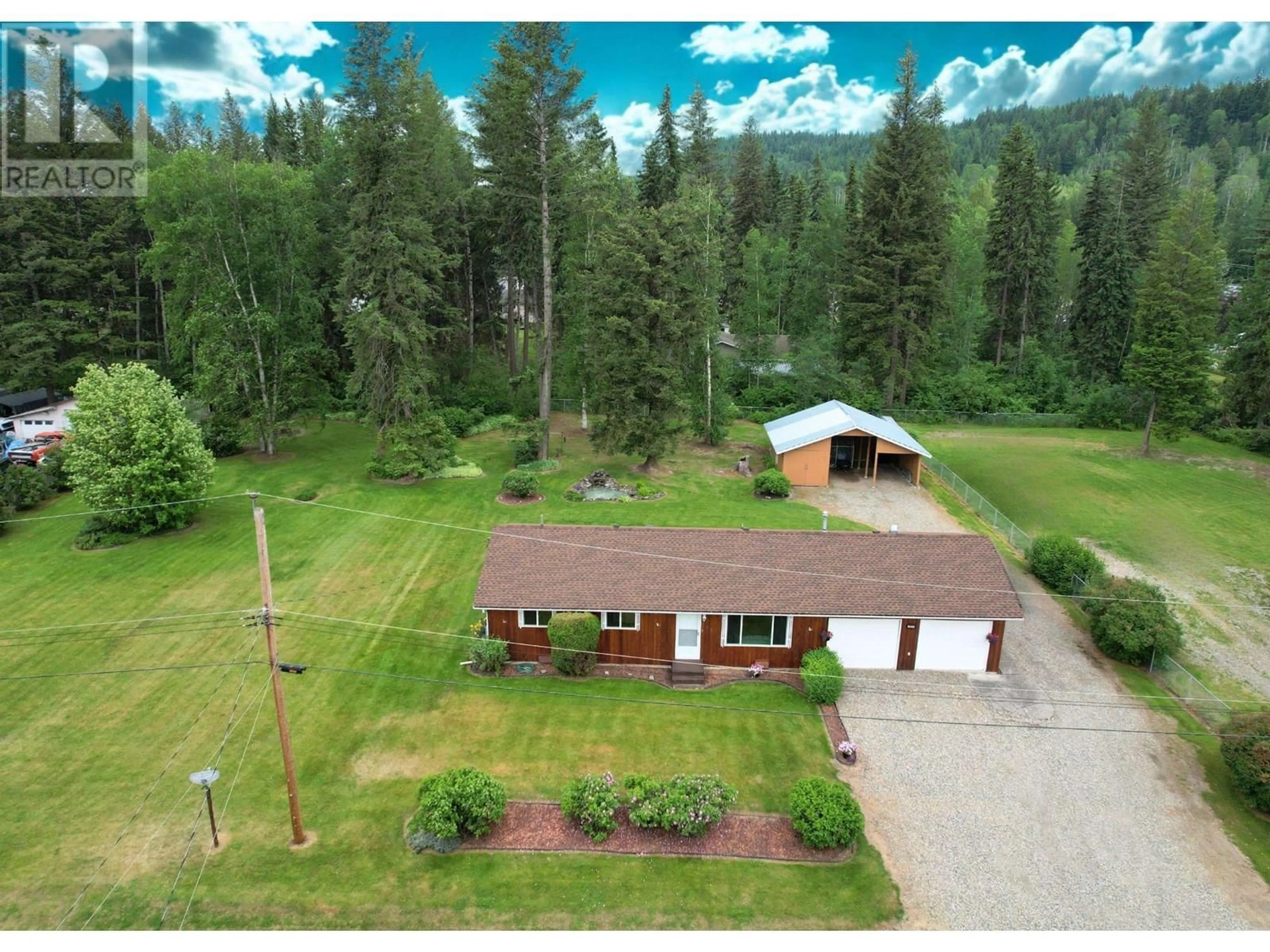 A pic from outside/outdoor area/front of a property/back of a property/a pic from drone, mountain view for 177 WOLFE ROAD, Quesnel British Columbia V2J6J4