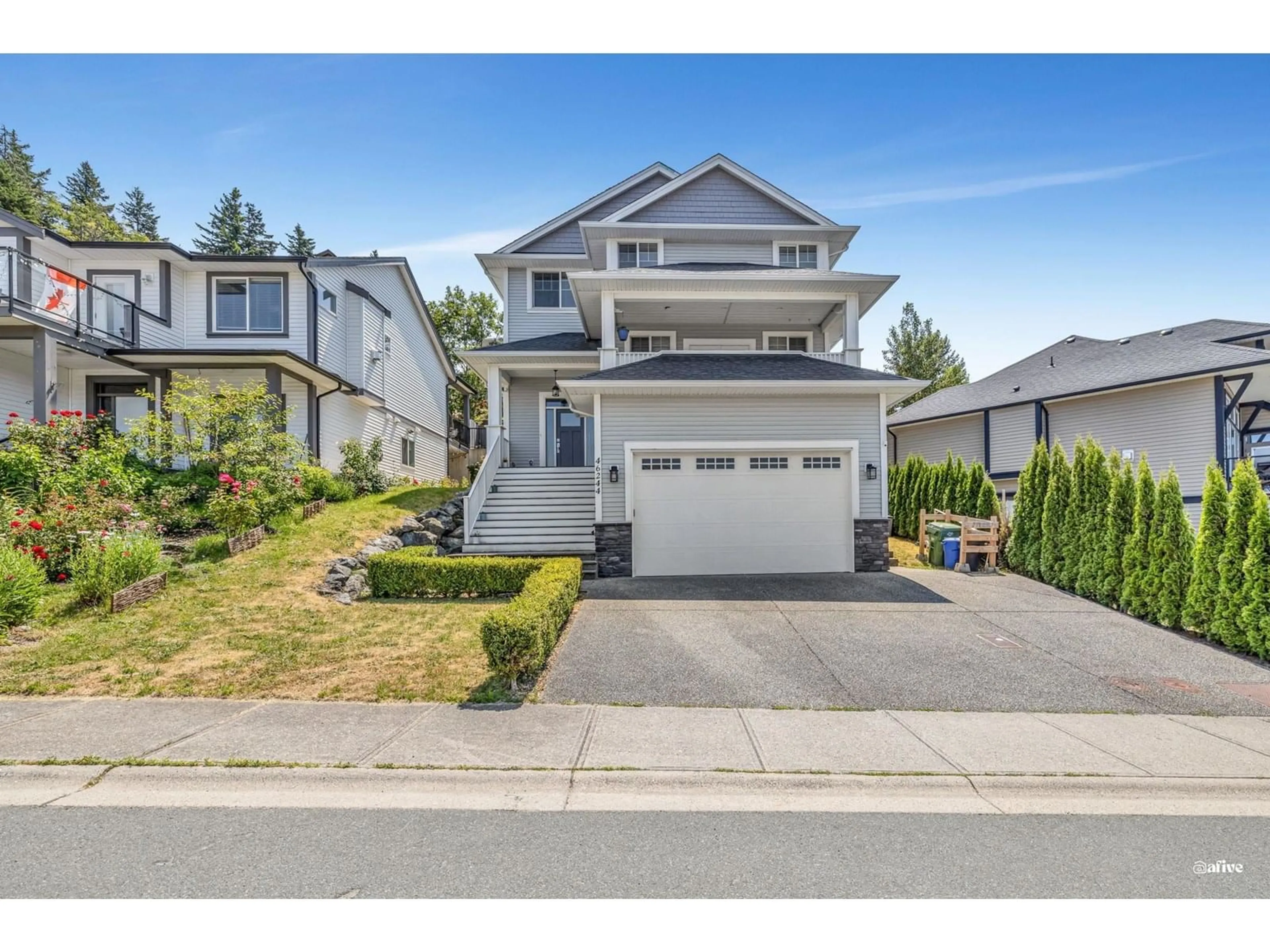 Home with vinyl exterior material, street for 46244 TOURNIER PLACE, Chilliwack British Columbia V2R6A2