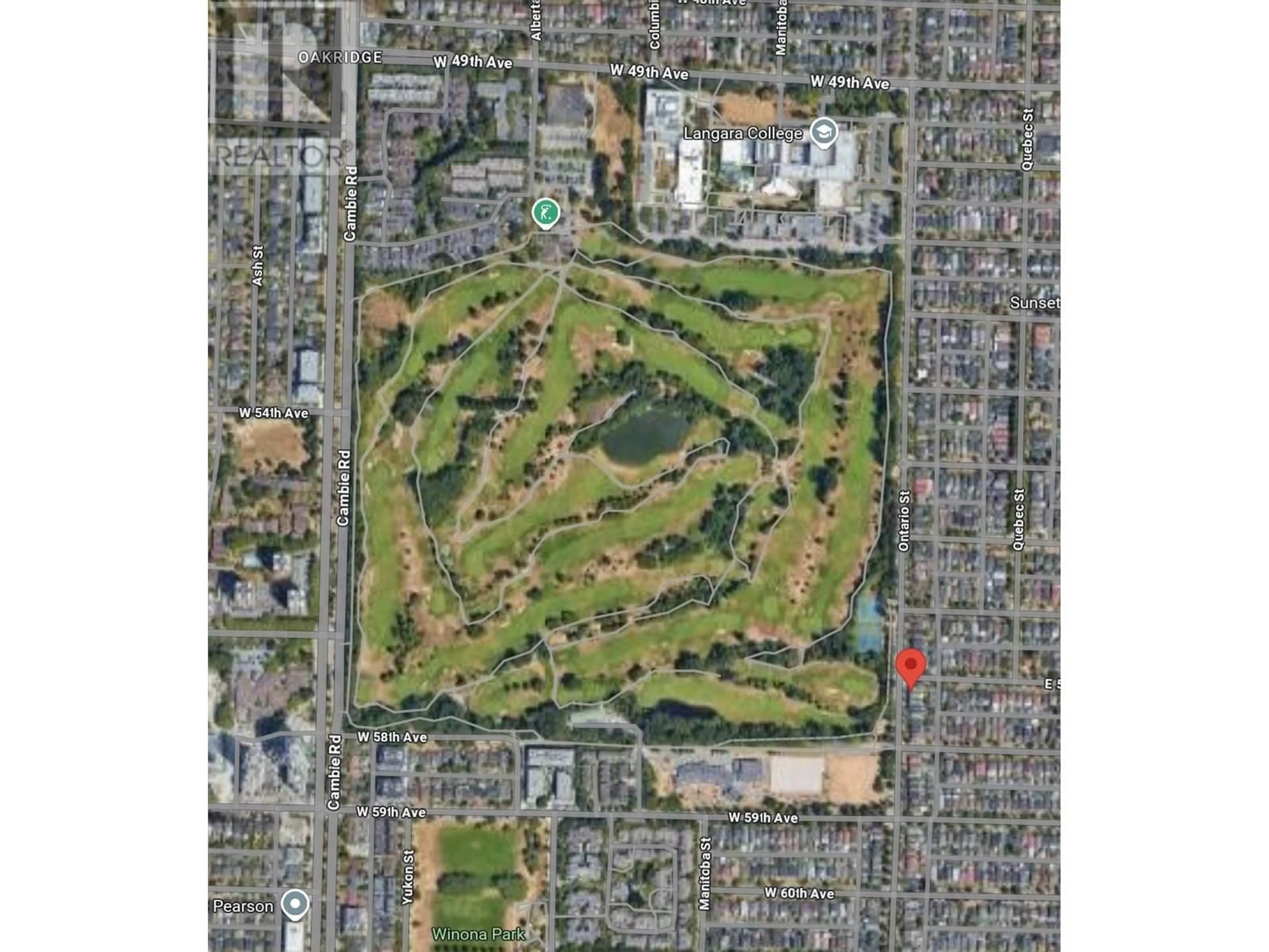 Picture of a map for 7308 ONTARIO STREET, Vancouver British Columbia V5X3B8