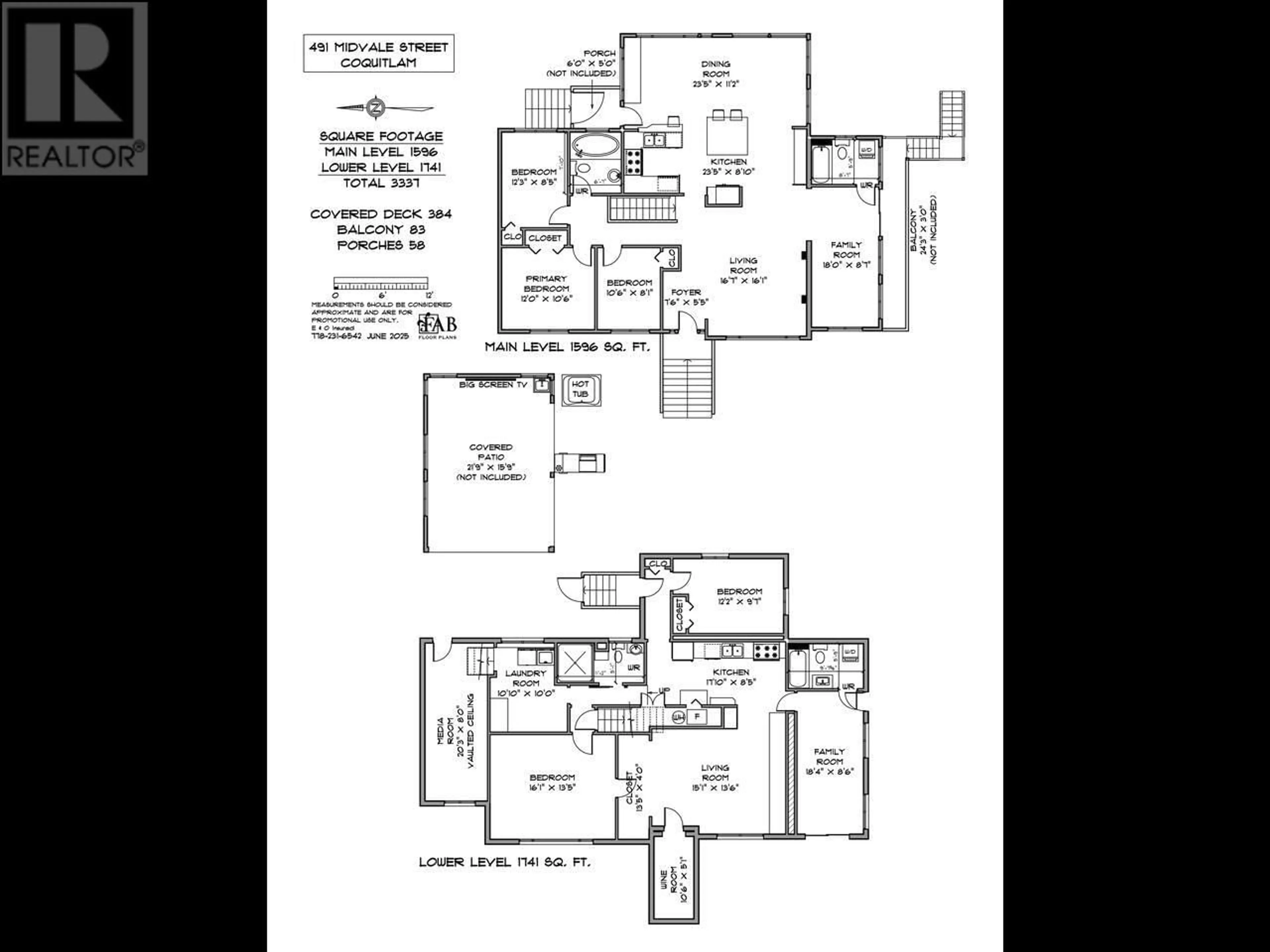 Floor plan for 491 MIDVALE STREET, Coquitlam British Columbia V3K5H7