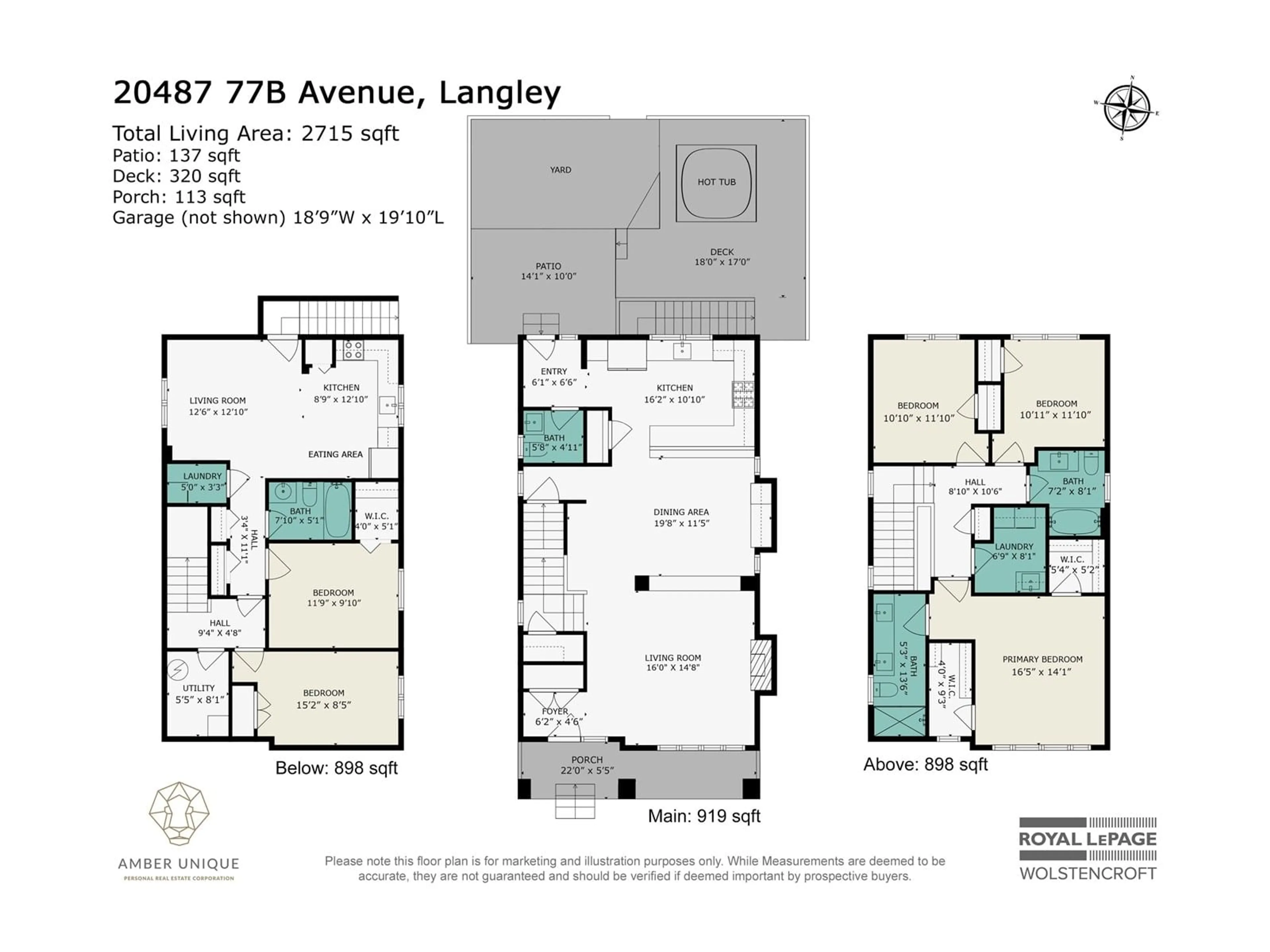 Floor plan for 20487 77B, Langley British Columbia V2Y4K3