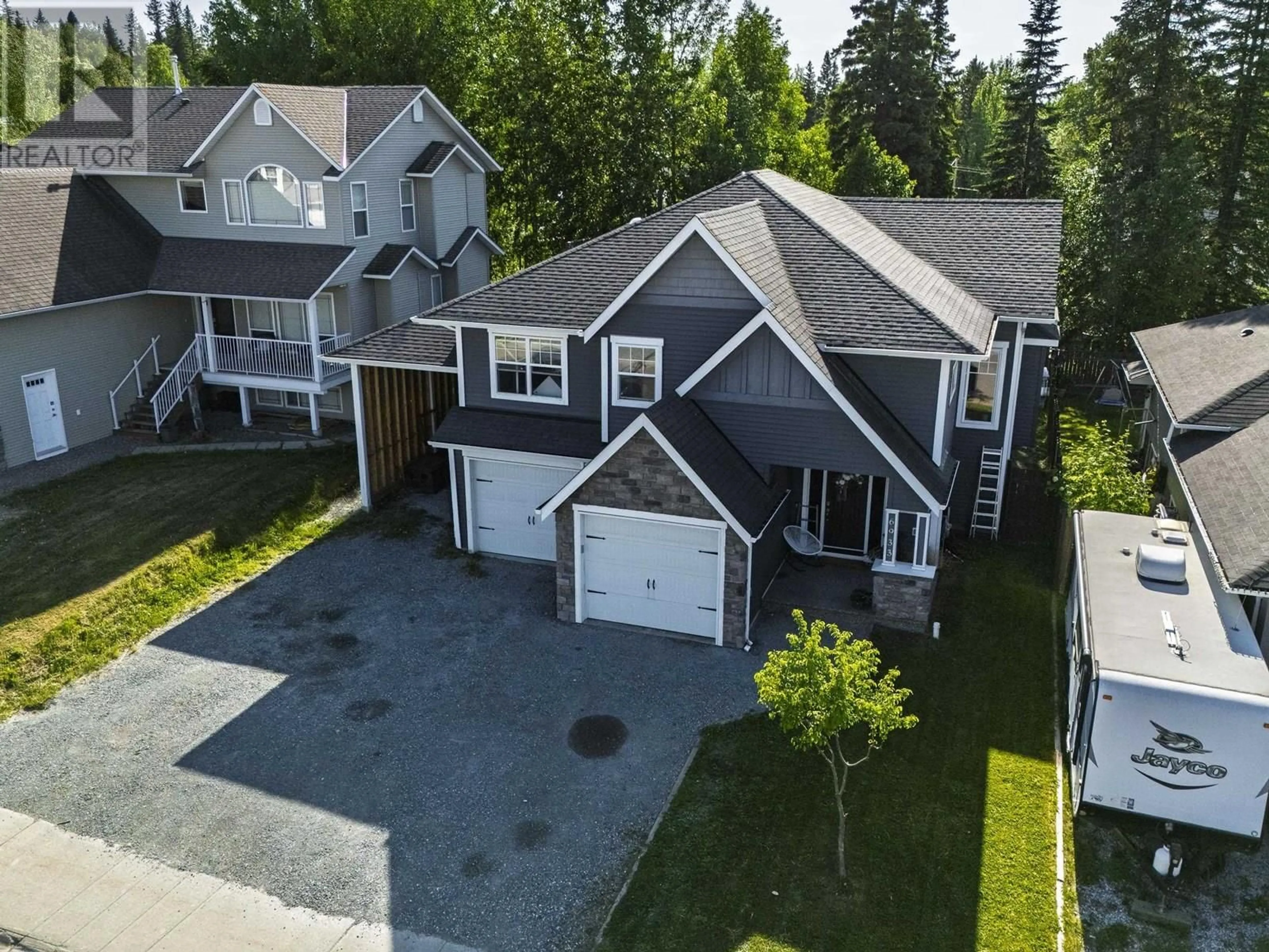 A pic from outside/outdoor area/front of a property/back of a property/a pic from drone, street for 6933 EUGENE ROAD, Prince George British Columbia V2N5P6