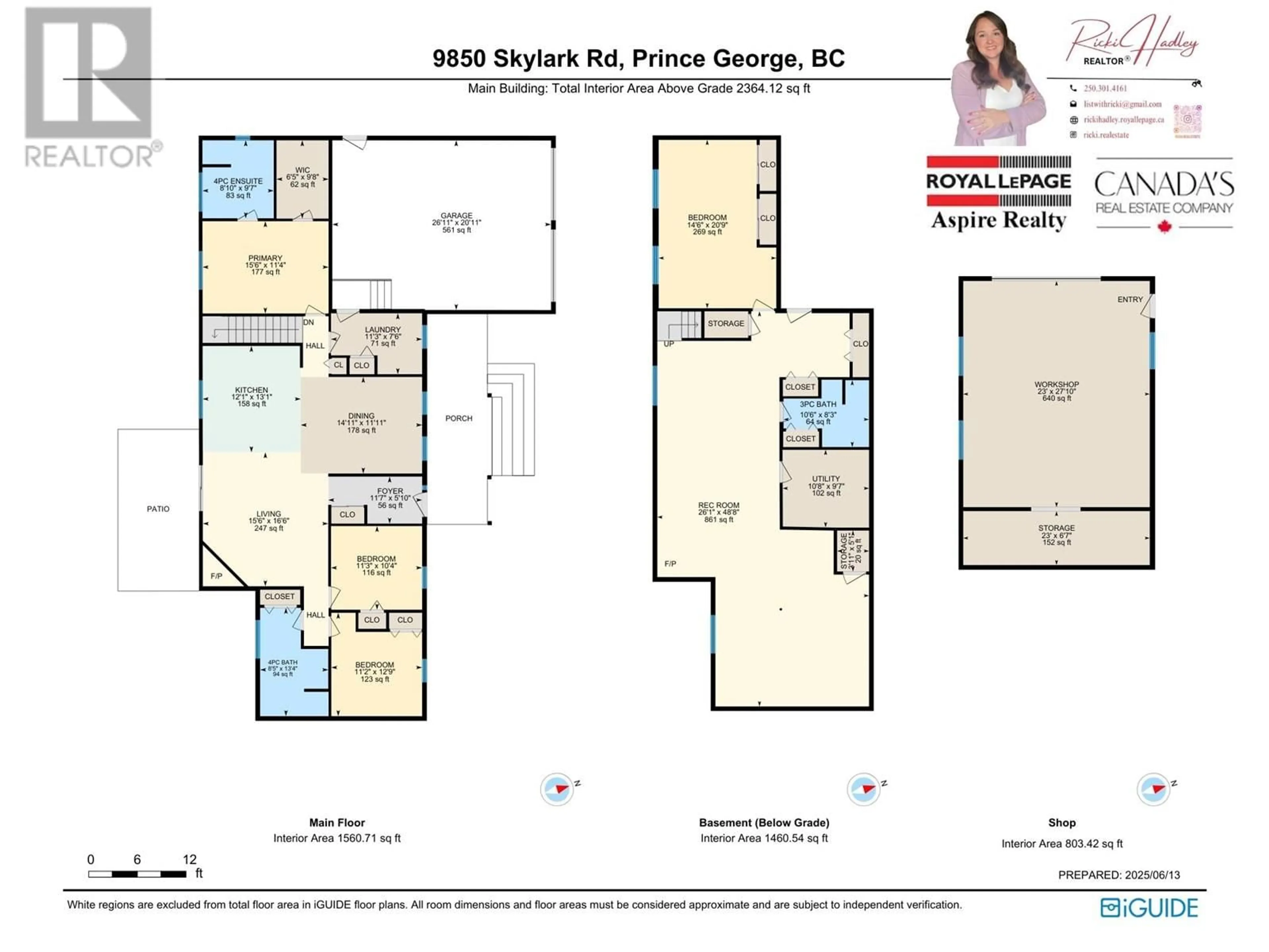 Floor plan for 9850 SKYLARK ROAD, Prince George British Columbia V2N5B5