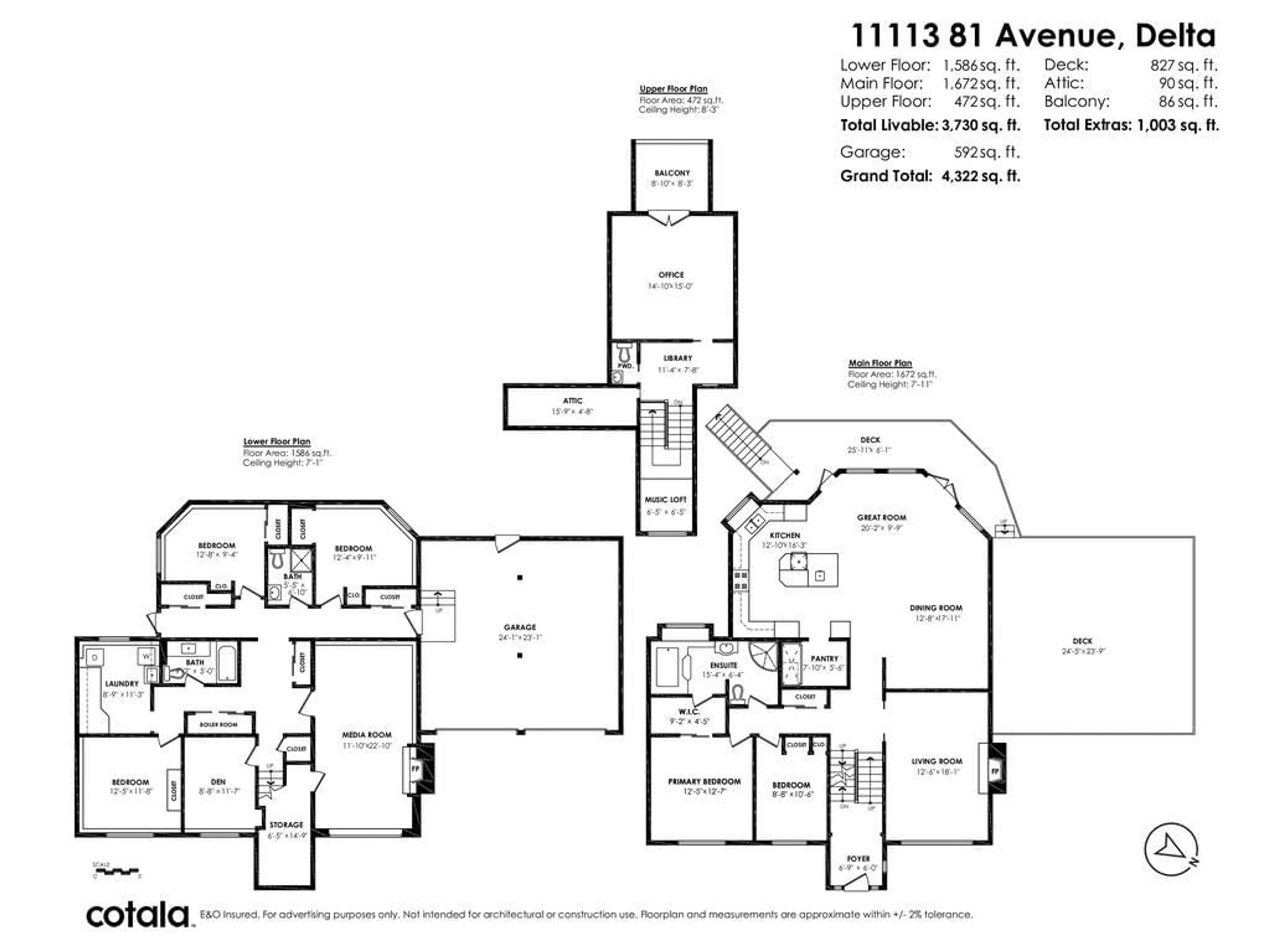 Floor plan for 11113 81, Delta British Columbia V4C1Z3