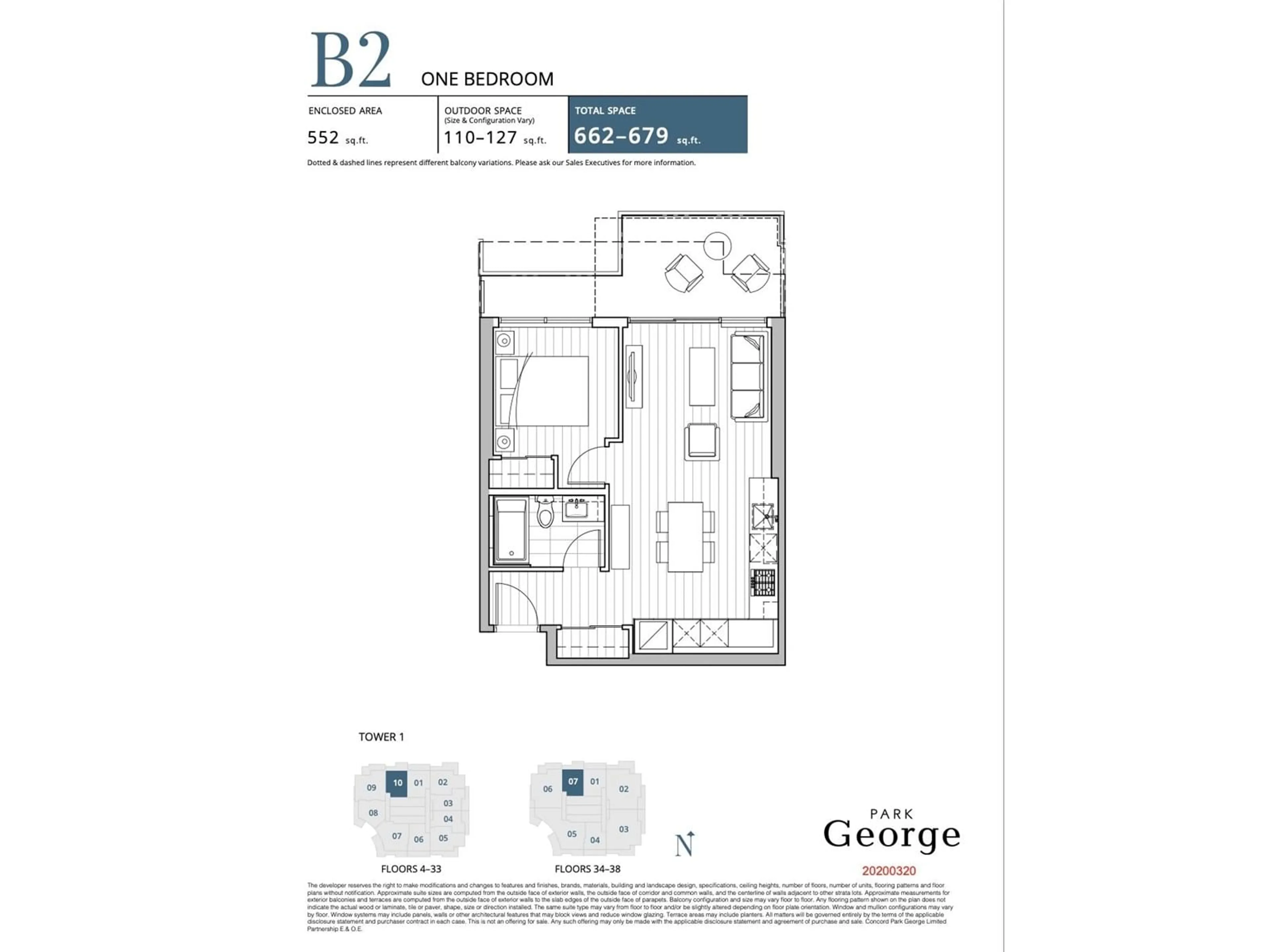 Floor plan for 2810 - 13768 100, Surrey British Columbia V3T0V2