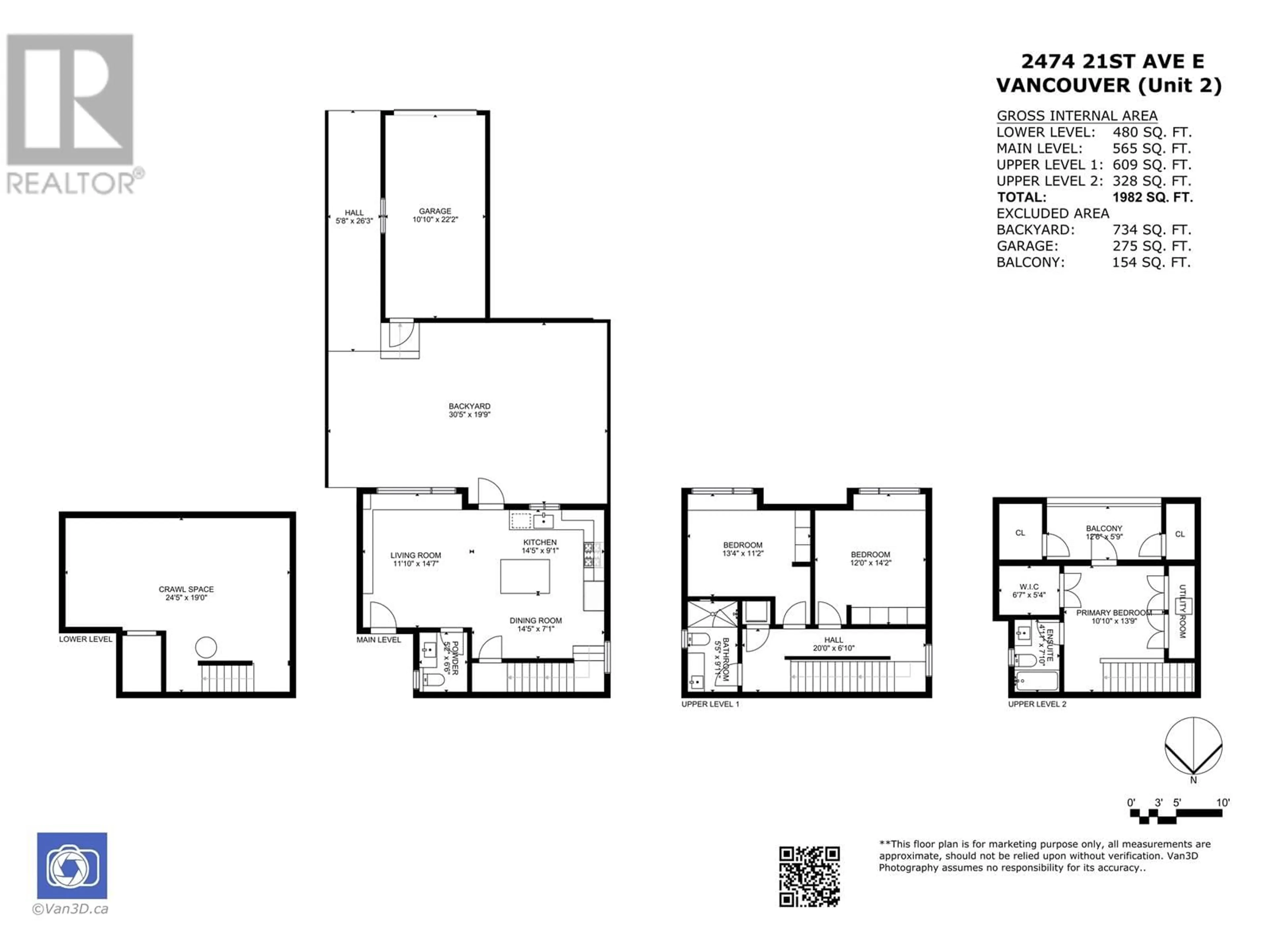 Floor plan for 2 - 2474 21ST AVENUE, Vancouver British Columbia V5M2V8
