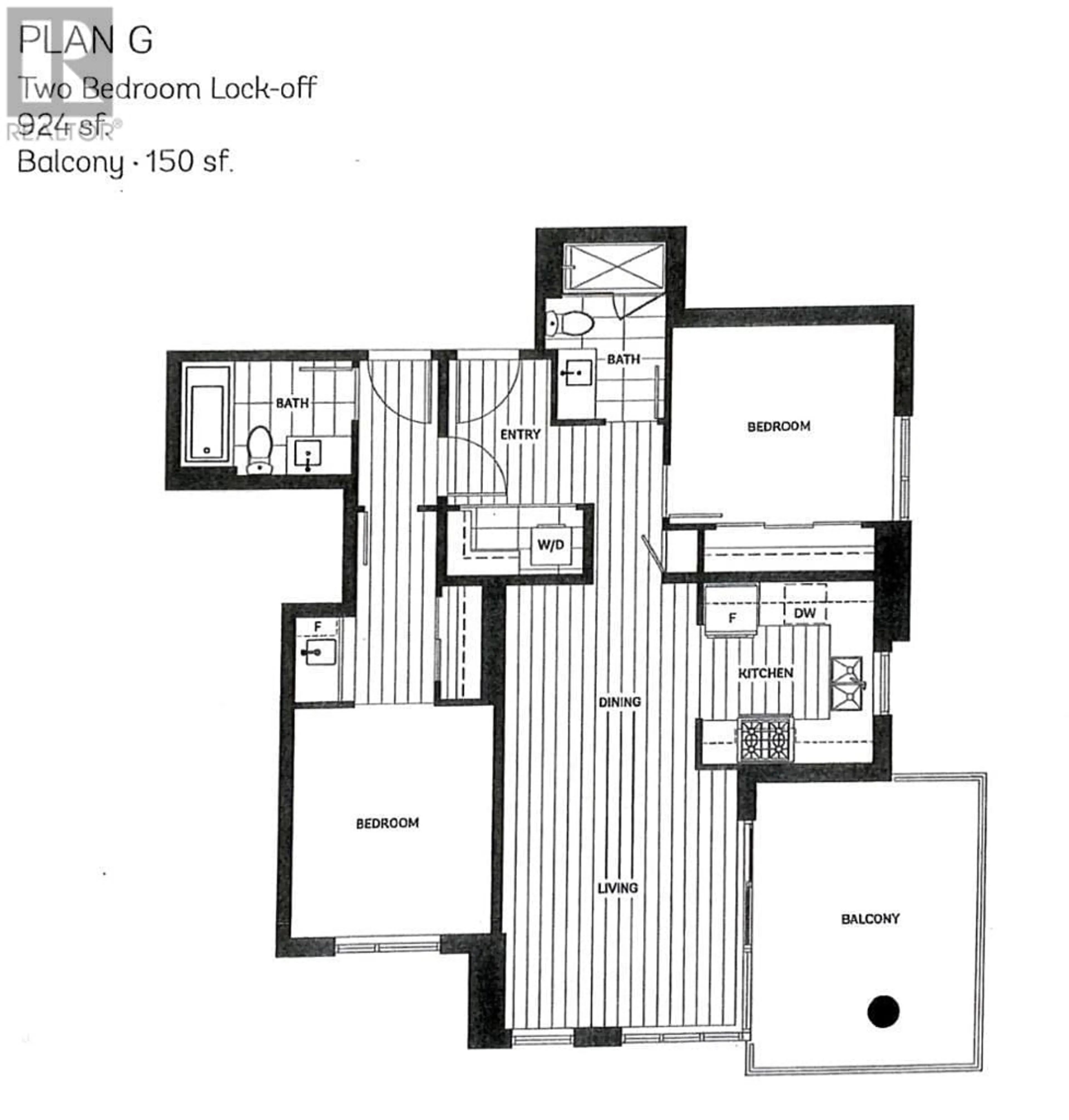 Floor plan for 602 - 8940 UNIVERSITY CRESCENT, Burnaby British Columbia V5A0E7