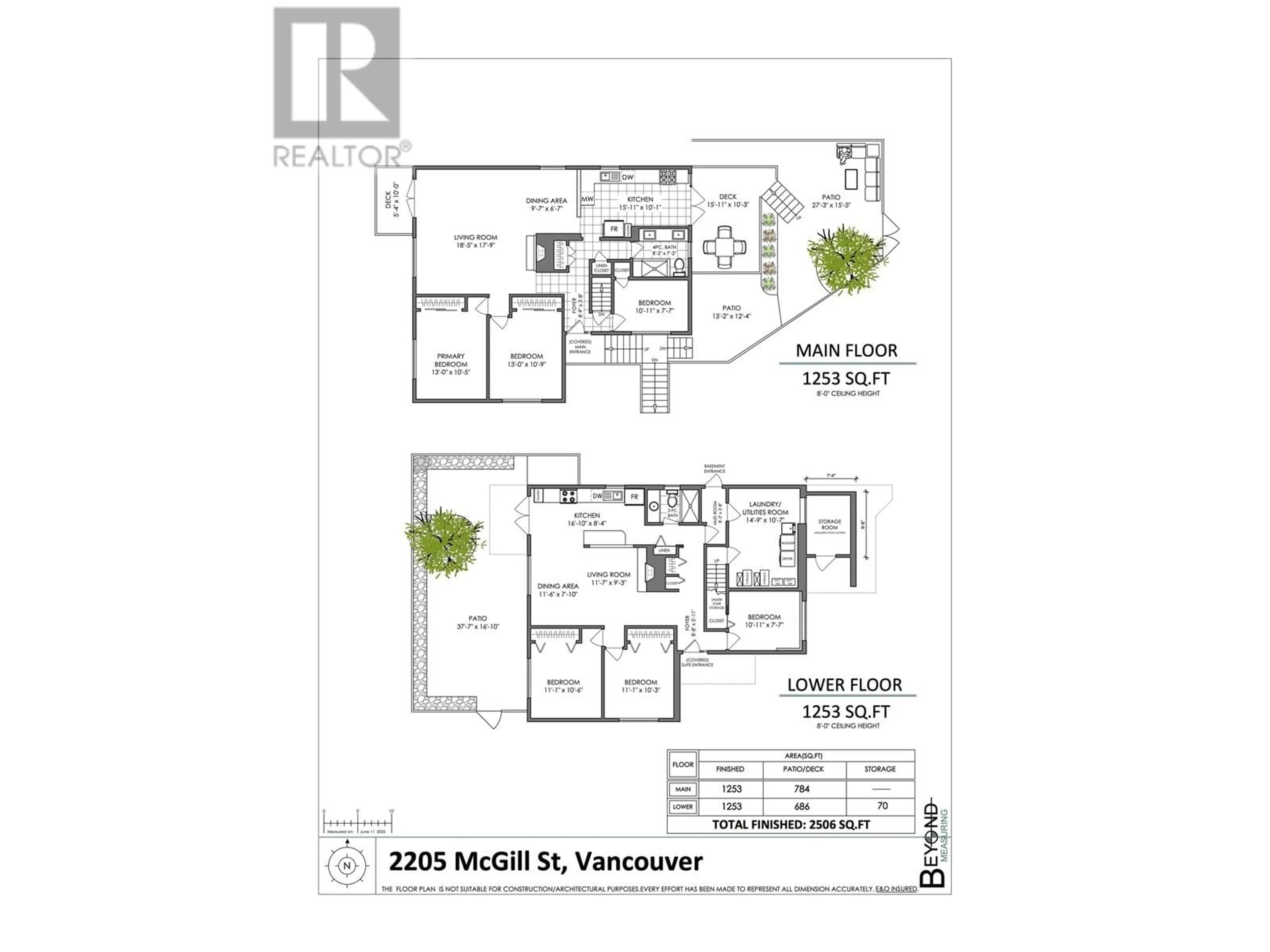 Floor plan for 2205 MCGILL STREET, Vancouver British Columbia V5L1C3