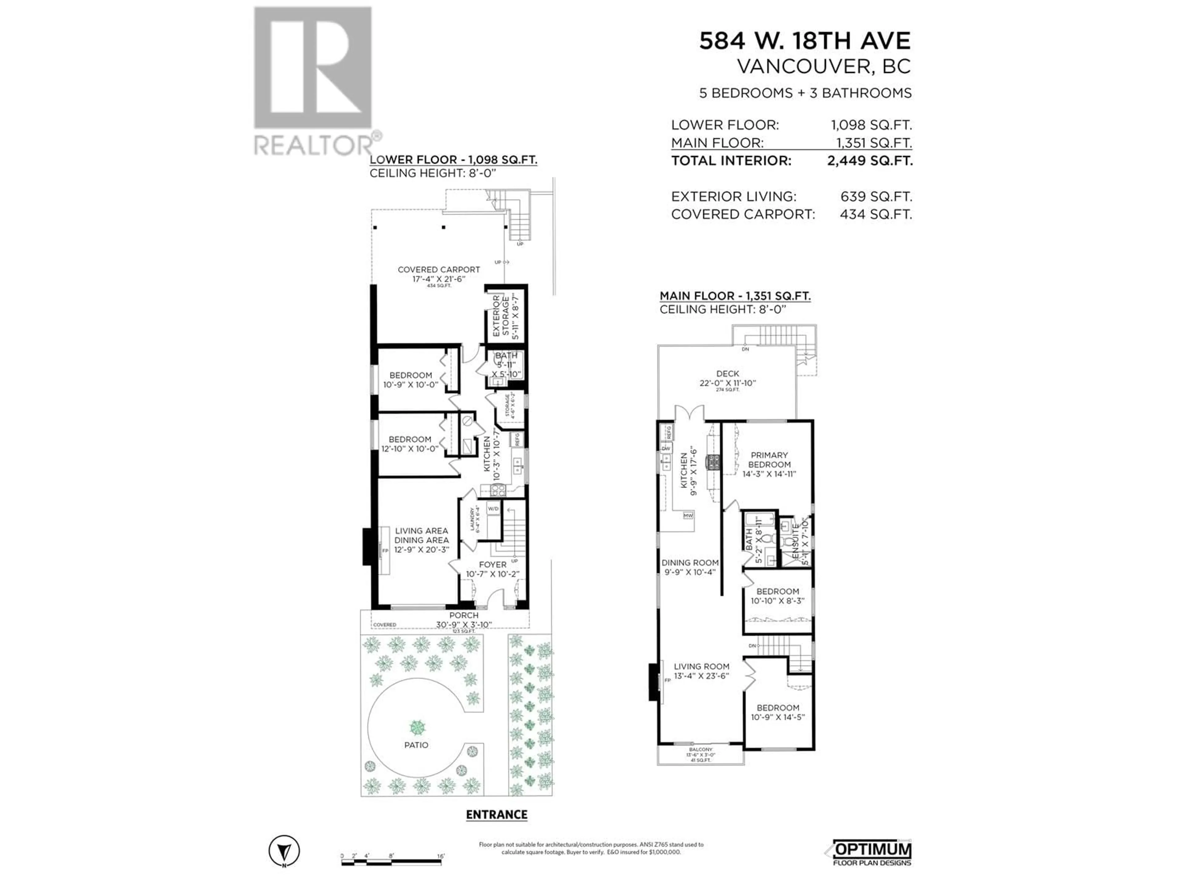 Floor plan for 584 18TH AVENUE, Vancouver British Columbia V5Z1V6