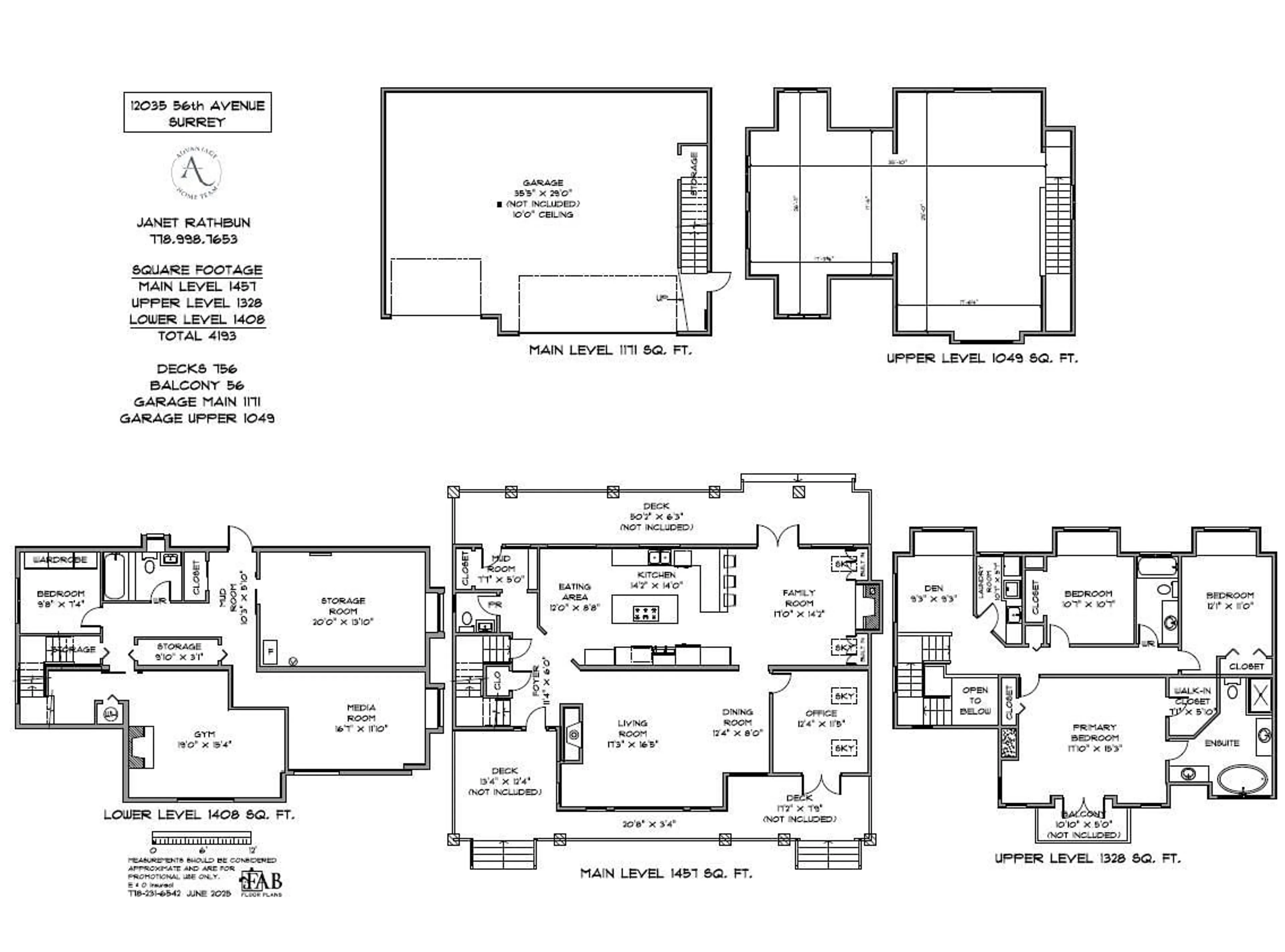 Floor plan for 12035 56, Surrey British Columbia V3X2W9