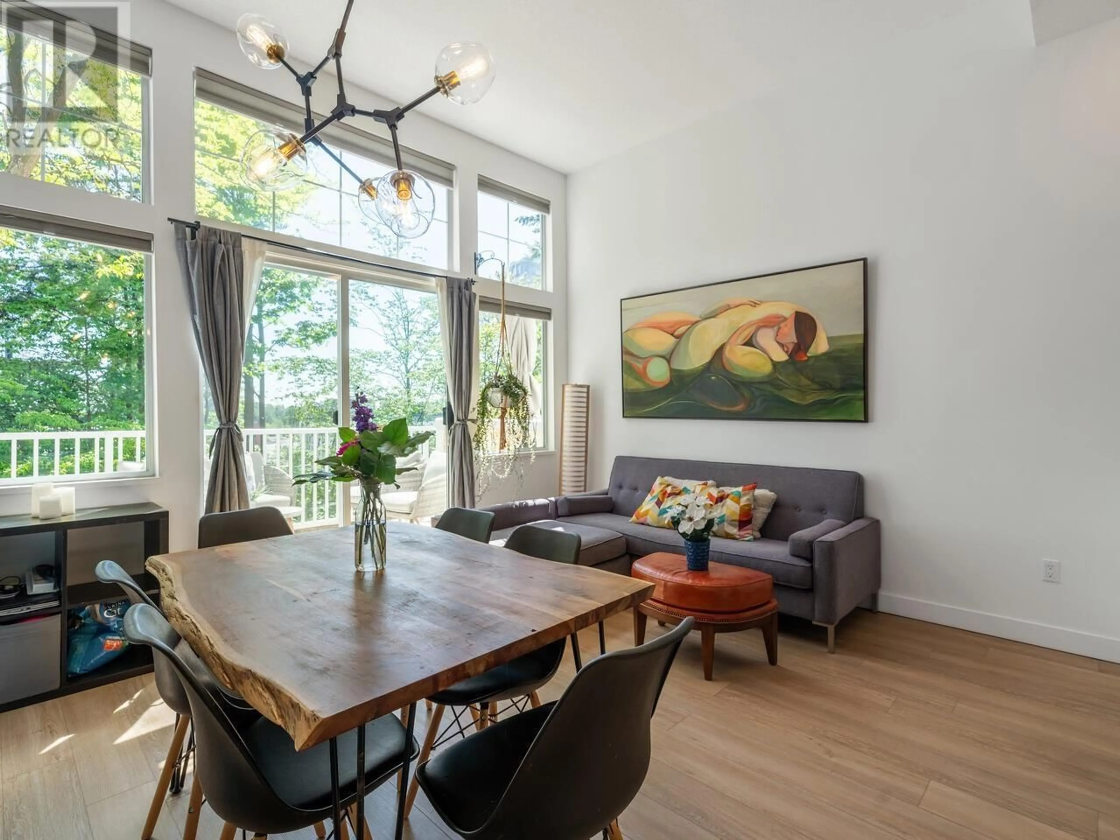 Living room with furniture, wood/laminate floor for 4 - 3572 RAINIER PLACE, Vancouver British Columbia V5S4T3
