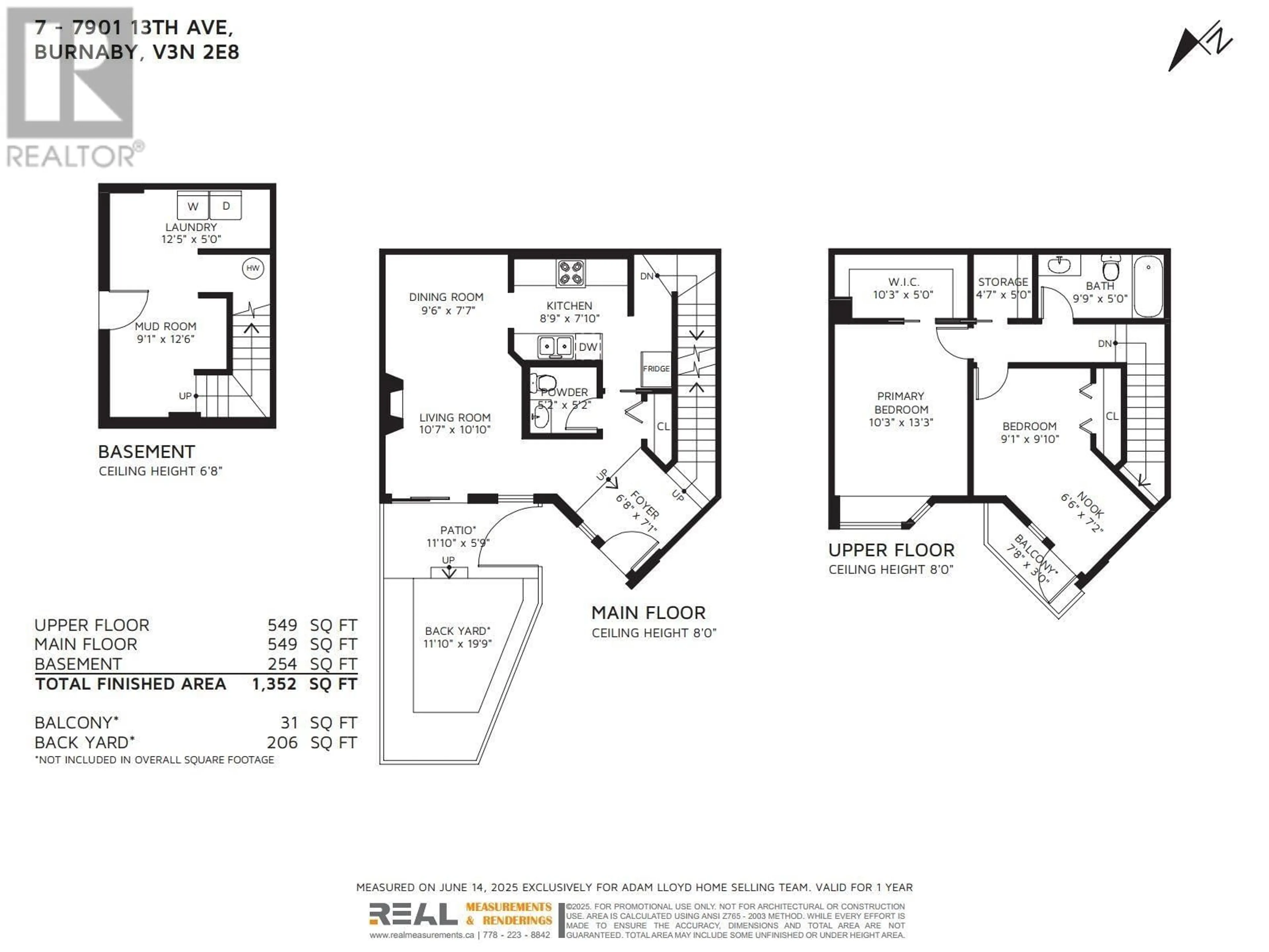 Floor plan for 7 - 7901 13TH AVENUE, Burnaby British Columbia V3N2E8