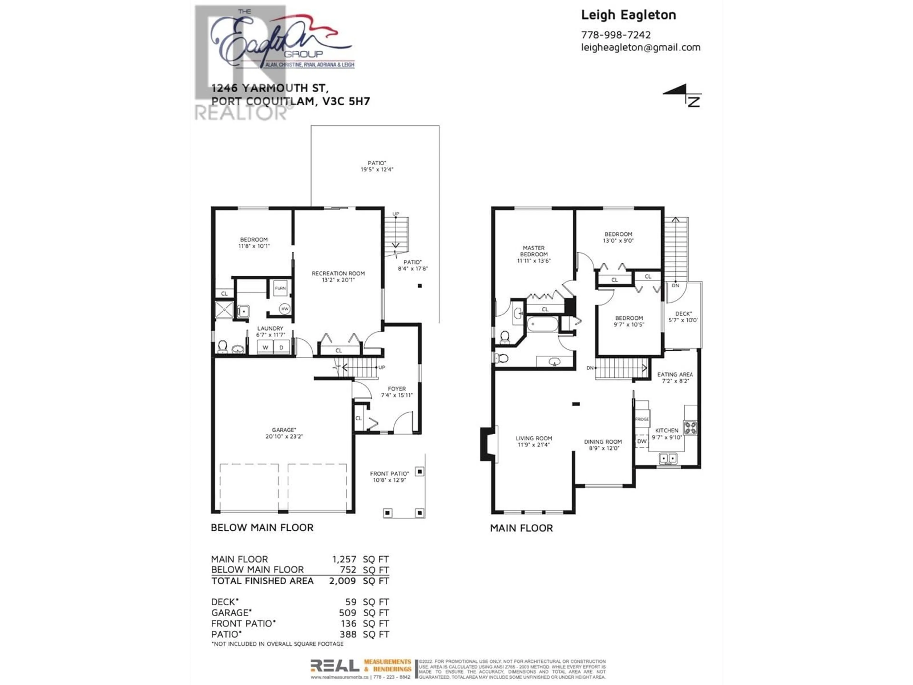 Floor plan for 1246 YARMOUTH STREET, Port Coquitlam British Columbia V3C5H7