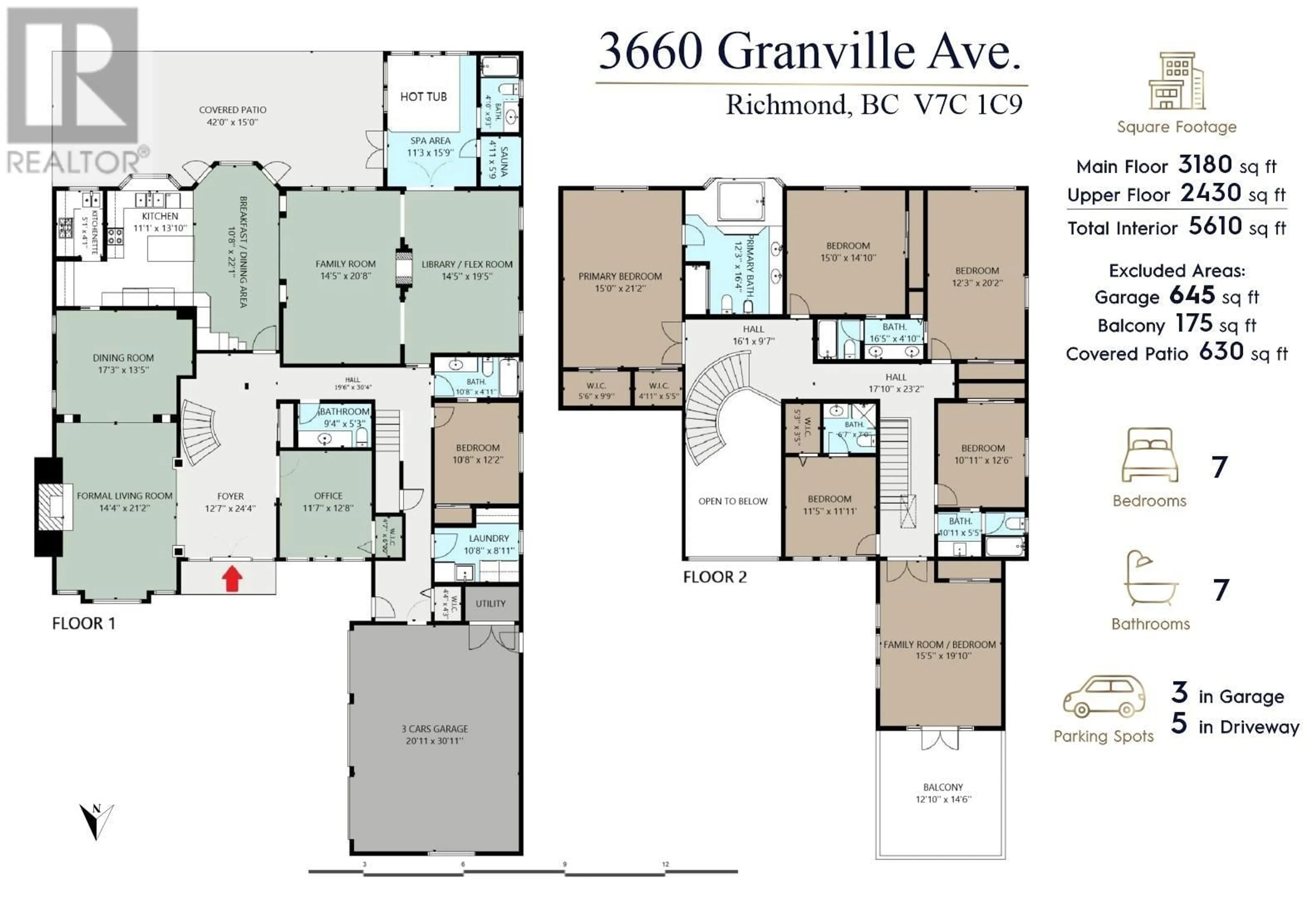 Floor plan for 3660 GRANVILLE AVENUE, Richmond British Columbia V7C1C9