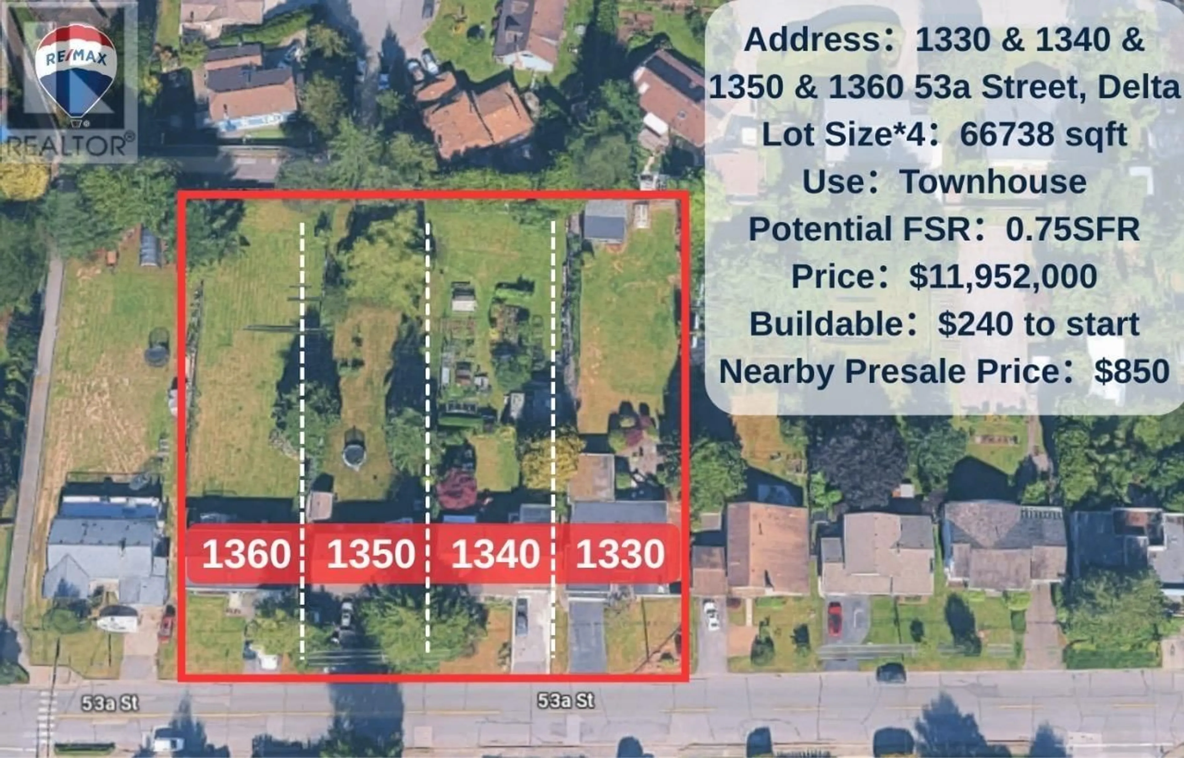A pic from outside/outdoor area/front of a property/back of a property/a pic from drone, street for 1340 53A STREET, Delta British Columbia V4M3E6