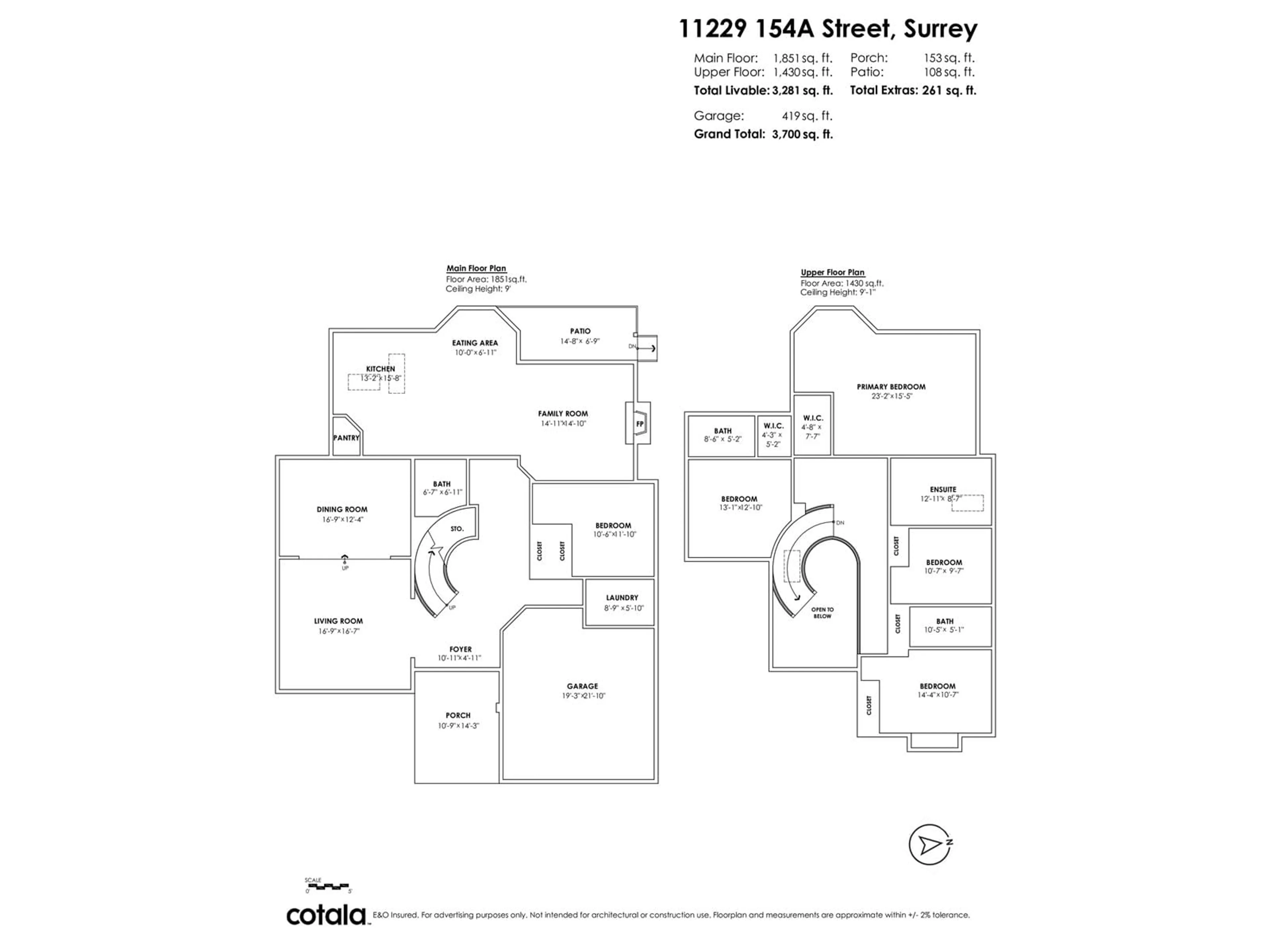 Floor plan for 11229 154A, Surrey British Columbia V3R6J4