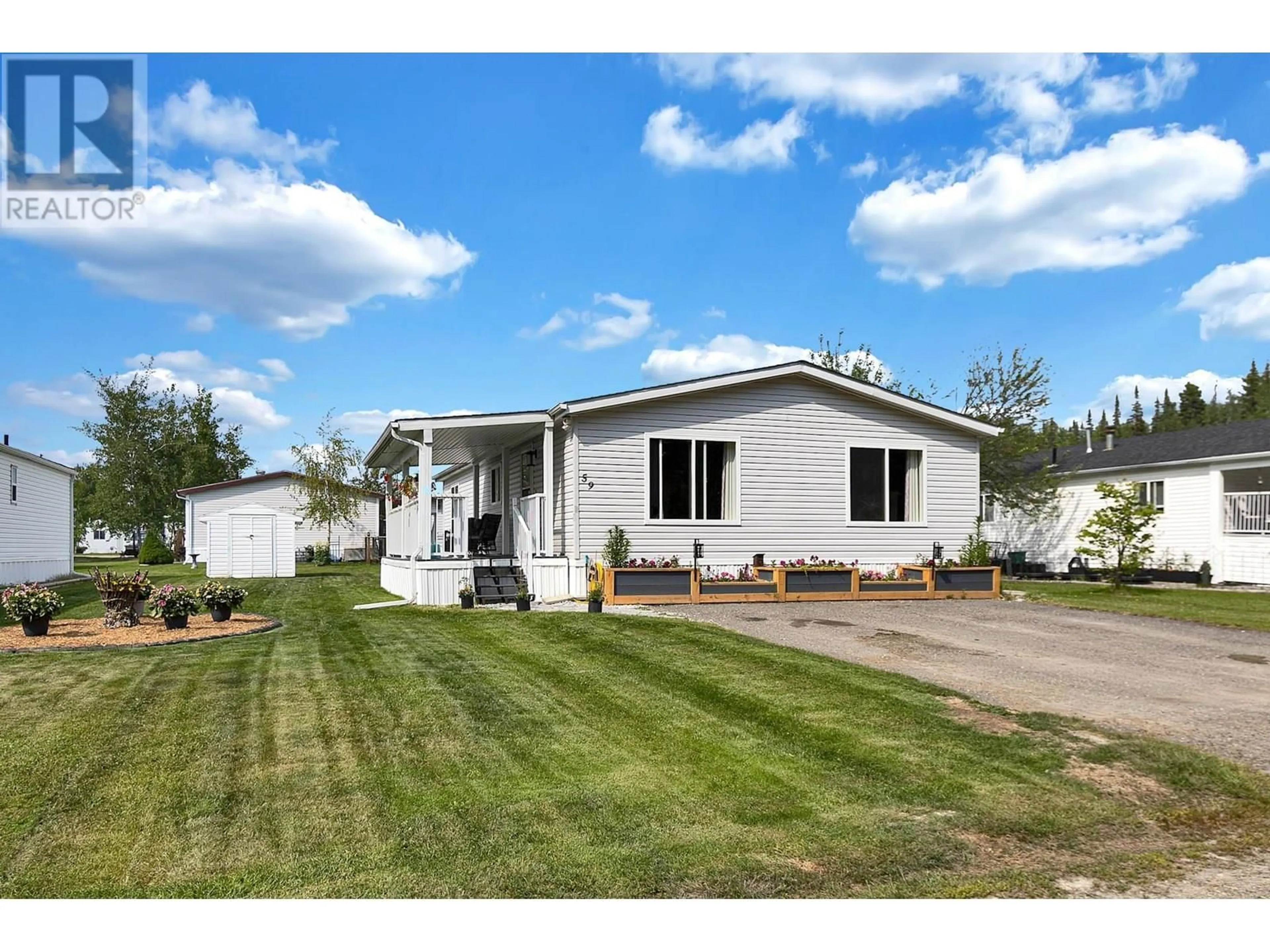 Home with vinyl exterior material, street for 59 - 7817 97 SOUTH HIGHWAY, Prince George British Columbia V2N6P6