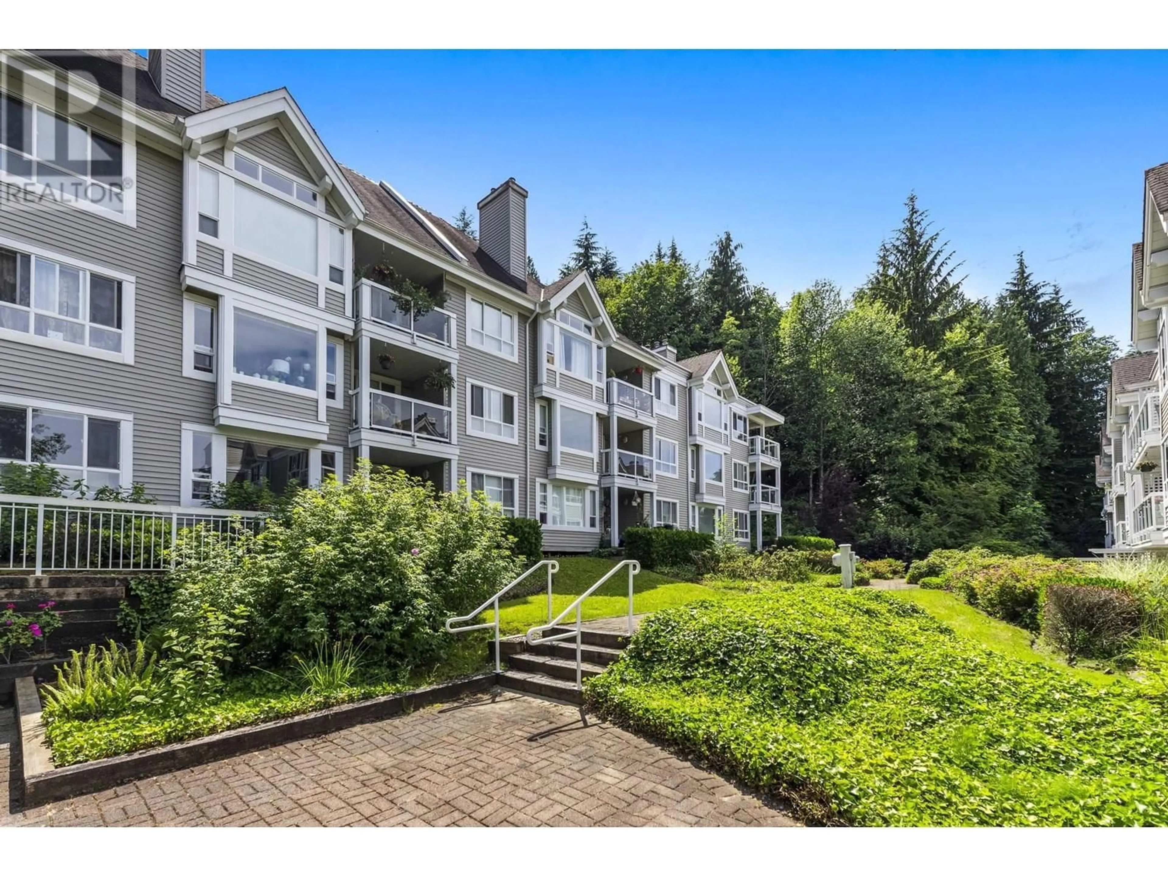 A pic from outside/outdoor area/front of a property/back of a property/a pic from drone, mountain view for 104 - 3099 TERRAVISTA PLACE, Port Moody British Columbia V3H5A2