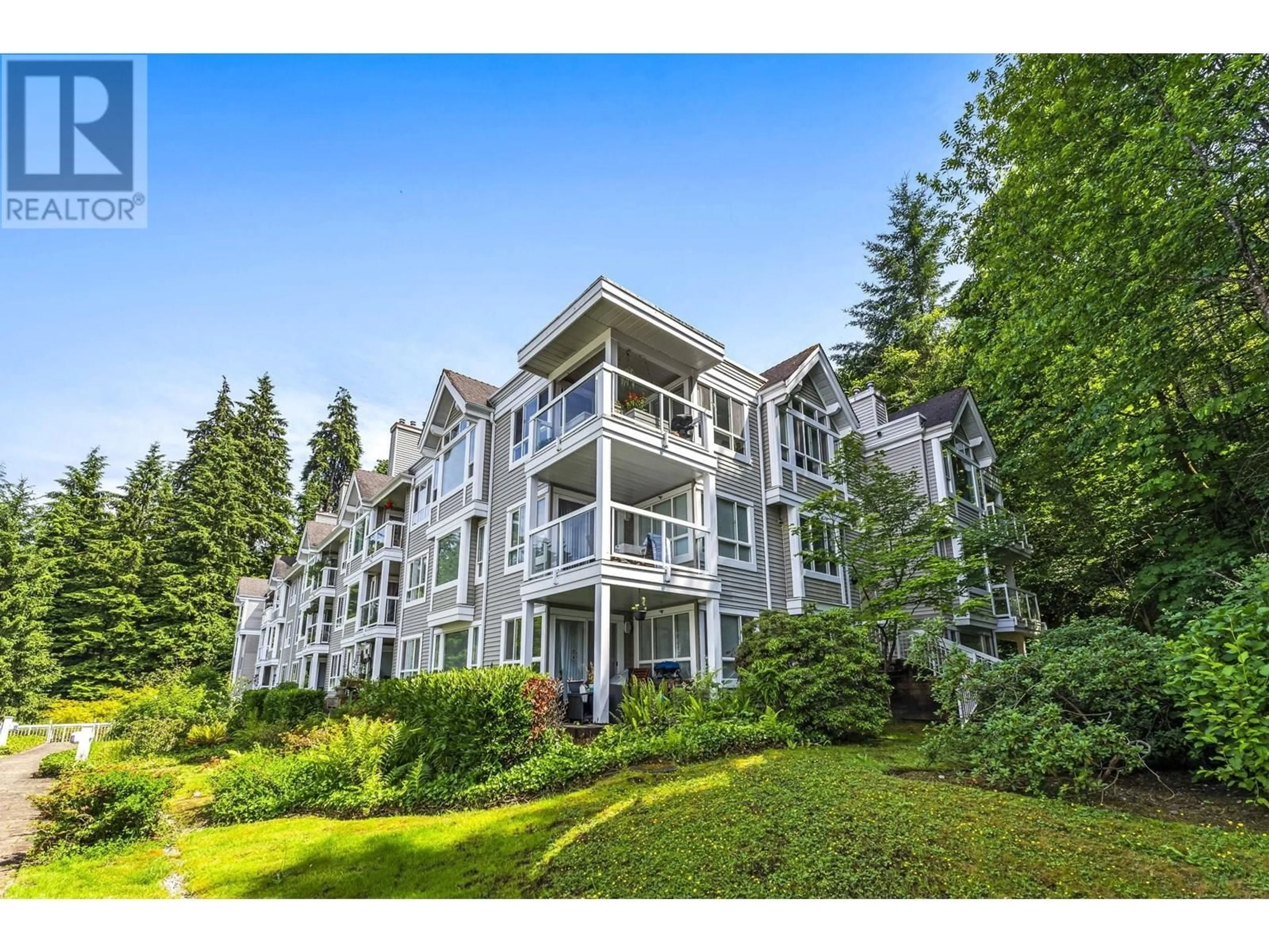 A pic from outside/outdoor area/front of a property/back of a property/a pic from drone, mountain view for 104 - 3099 TERRAVISTA PLACE, Port Moody British Columbia V3H5A2