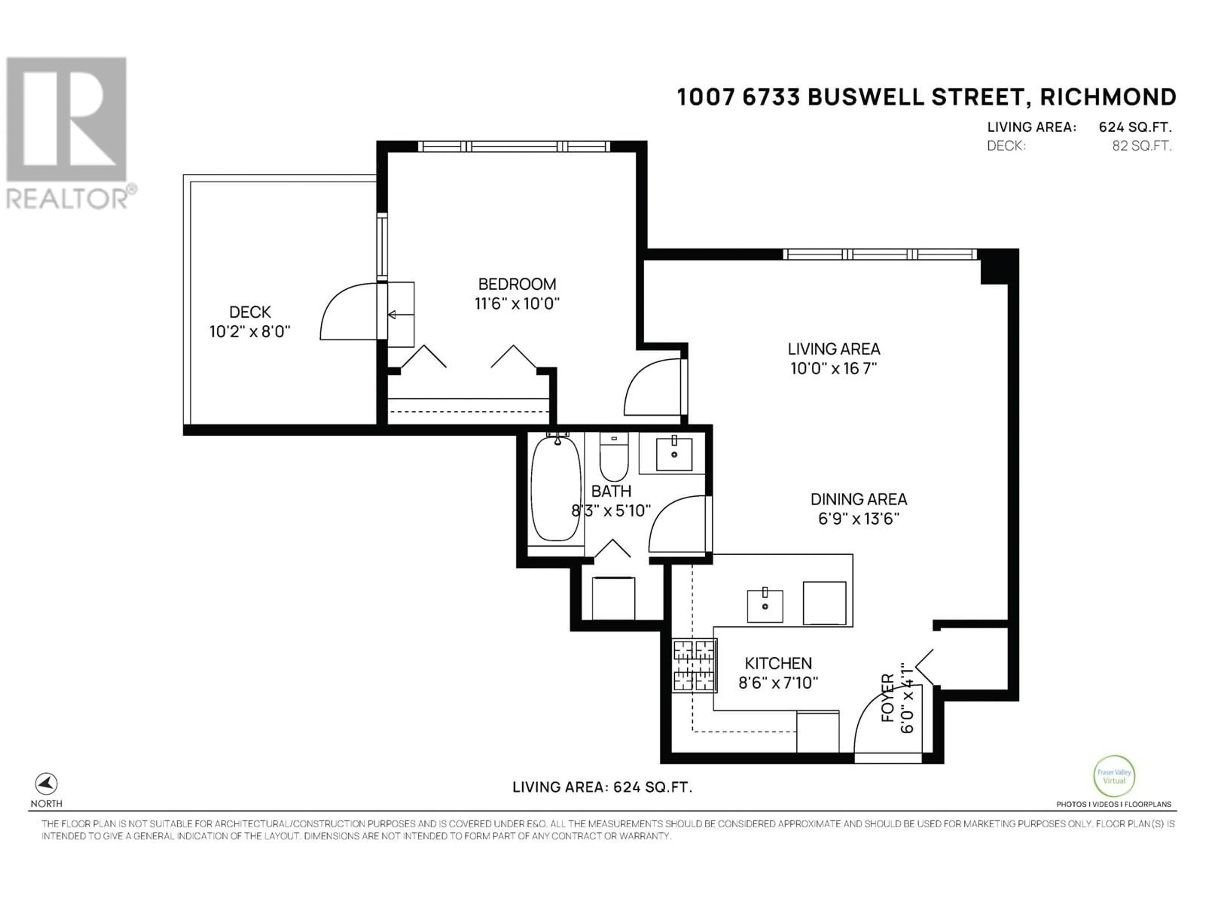 Floor plan for 1007 - 6733 BUSWELL STREET, Richmond British Columbia V6Y0E3