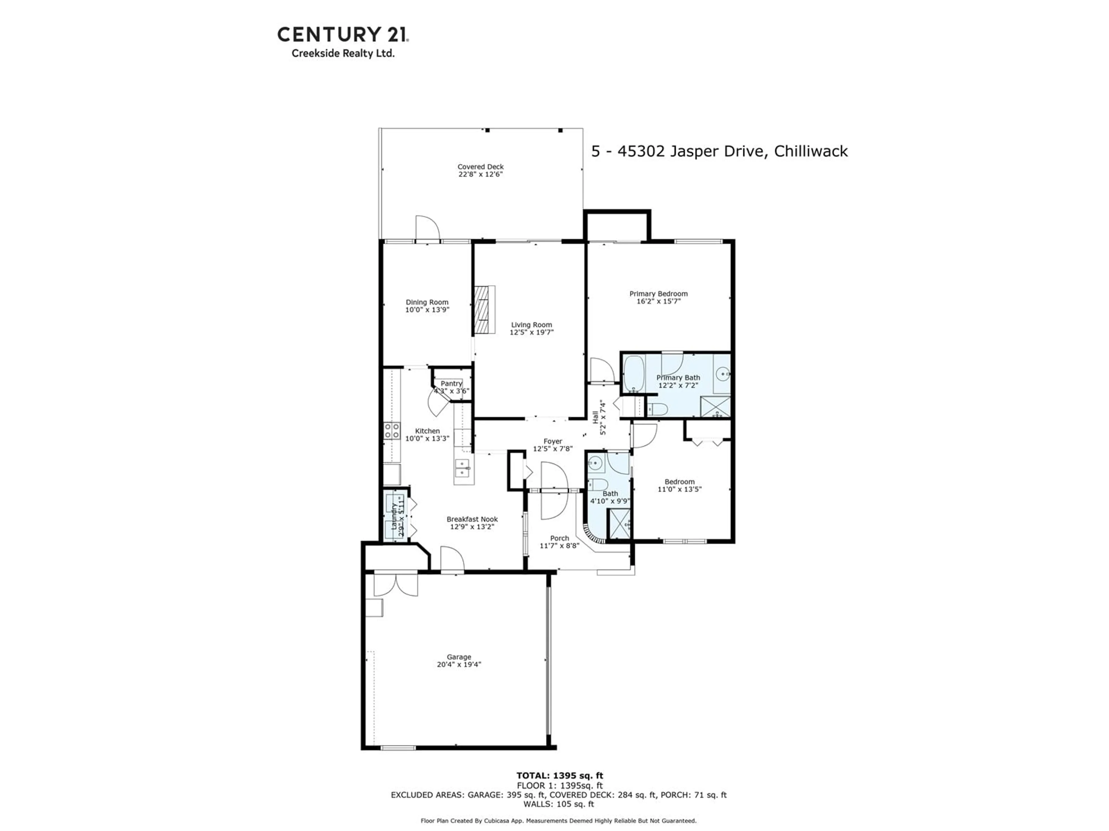 Floor plan for 5 - 45302 JASPER DRIVE, Chilliwack British Columbia V2R3E9