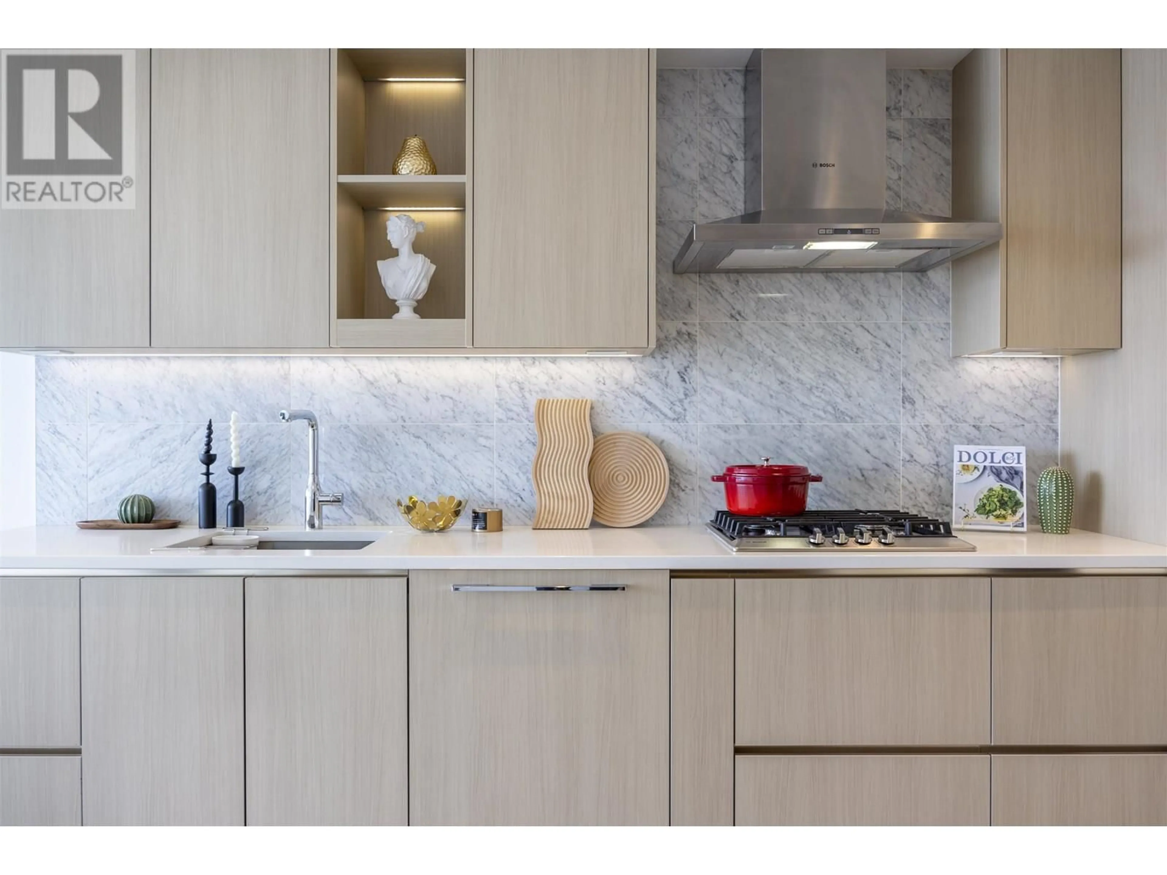 Contemporary kitchen, ceramic/tile floor for 2512 - 4730 LOUGHEED HIGHWAY, Burnaby British Columbia V5C4A8