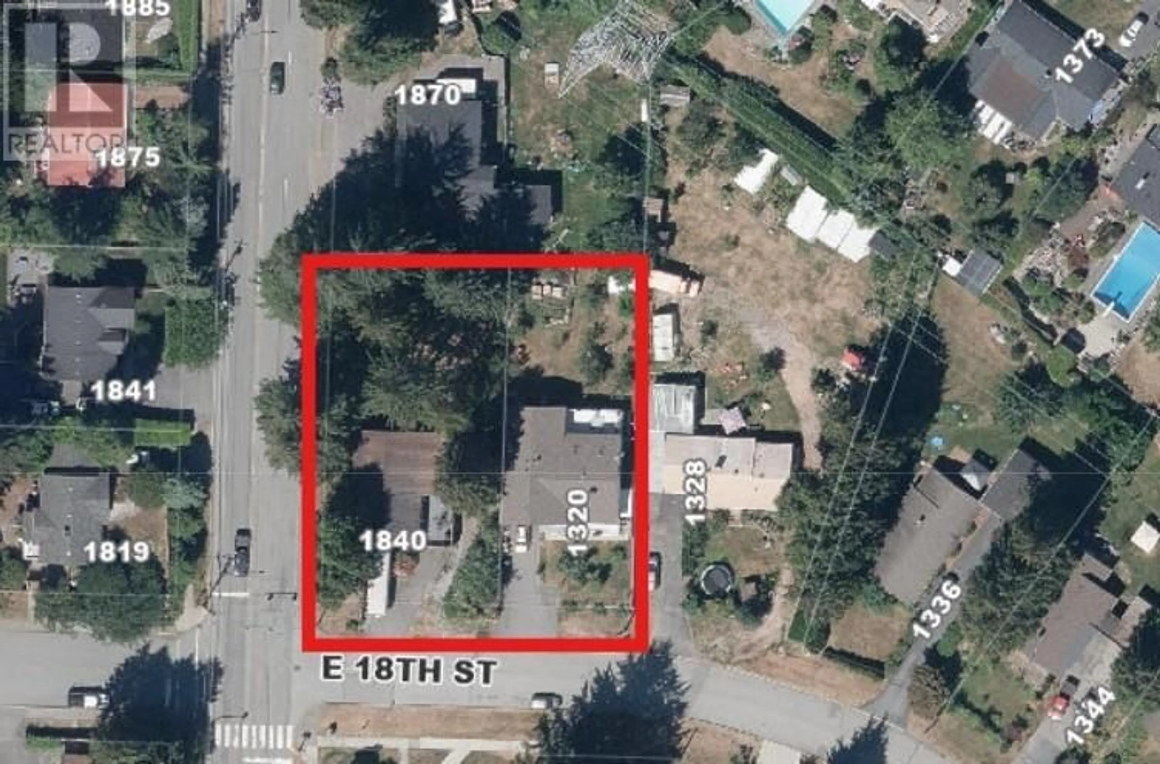 A pic from outside/outdoor area/front of a property/back of a property/a pic from drone, street for 1320 18TH STREET, North Vancouver British Columbia V7J1M3