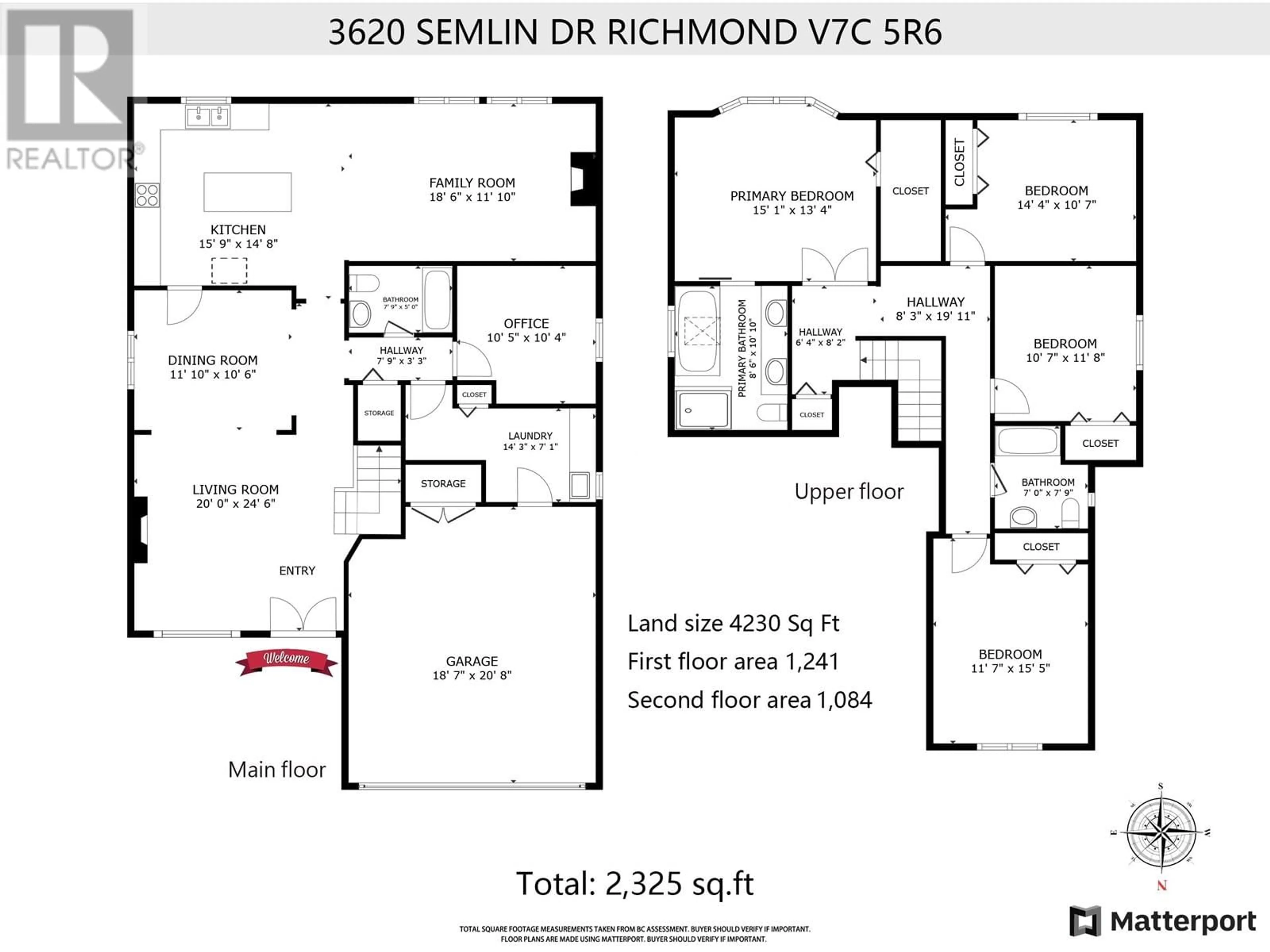Floor plan for 3620 SEMLIN DRIVE, Richmond British Columbia V7C5R6