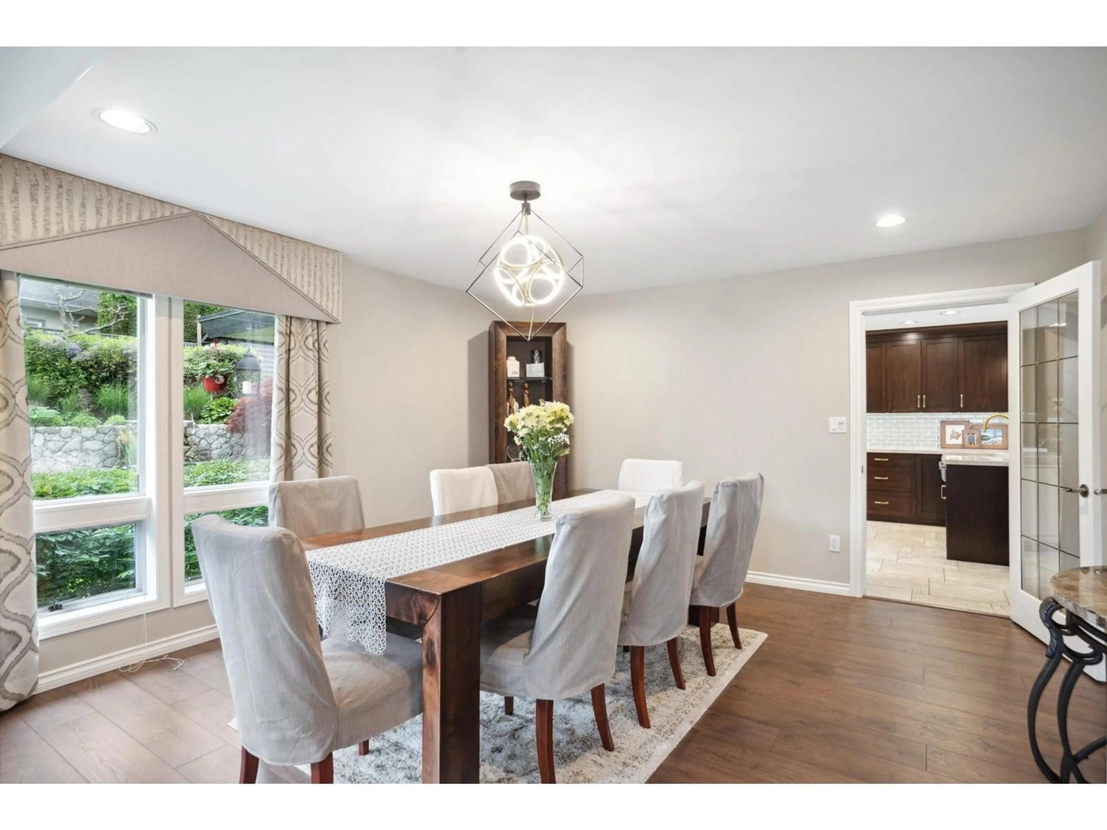 Dining room, wood/laminate floor for 15048 73B, Surrey British Columbia V3S7H5