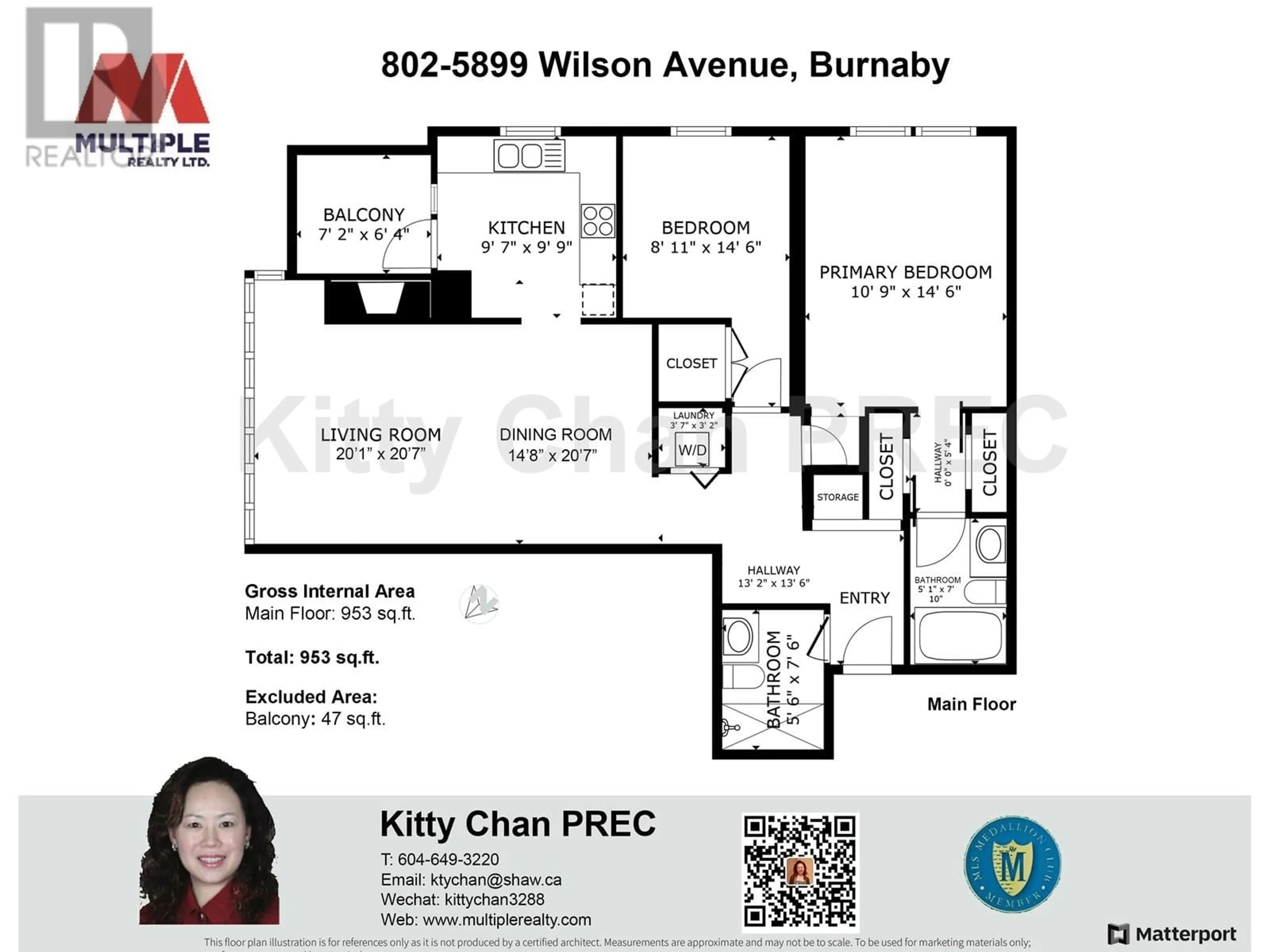 Floor plan for 802 - 5899 WILSON AVENUE, Burnaby British Columbia V5H4R9
