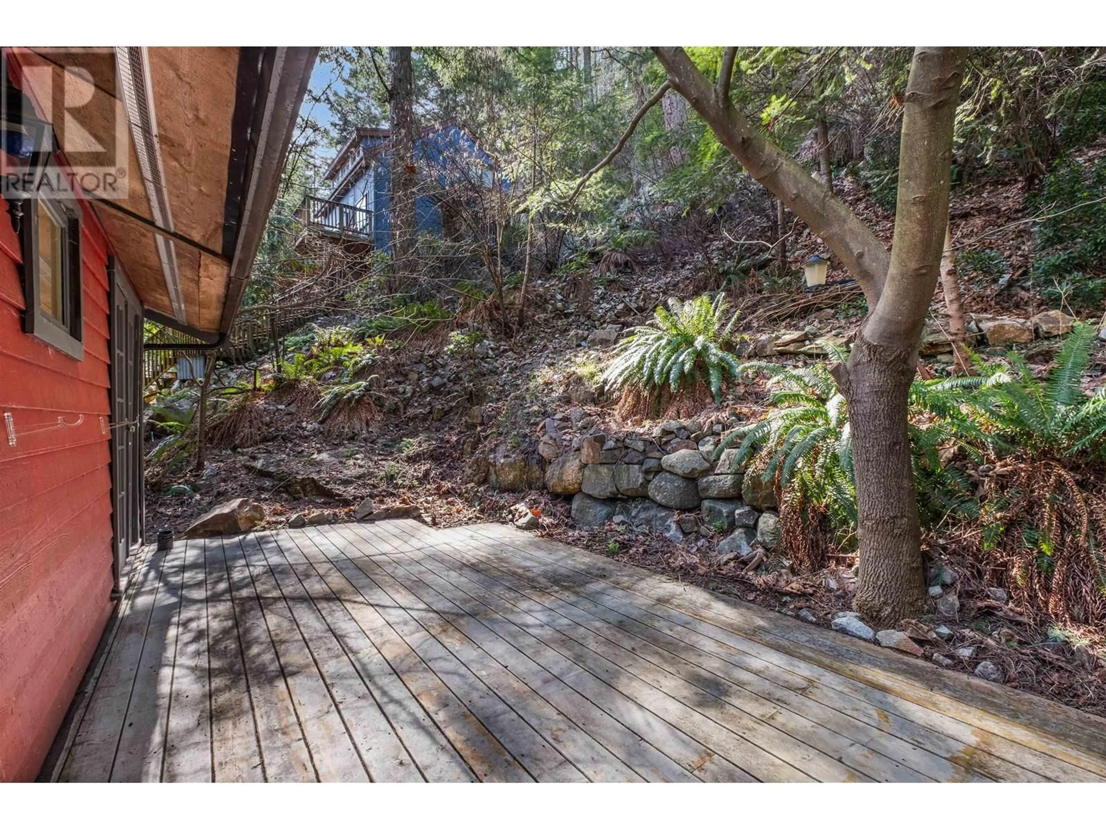 Patio, forest/trees view for 1312 HILLCREST ROAD, Bowen Island British Columbia V0N1G1