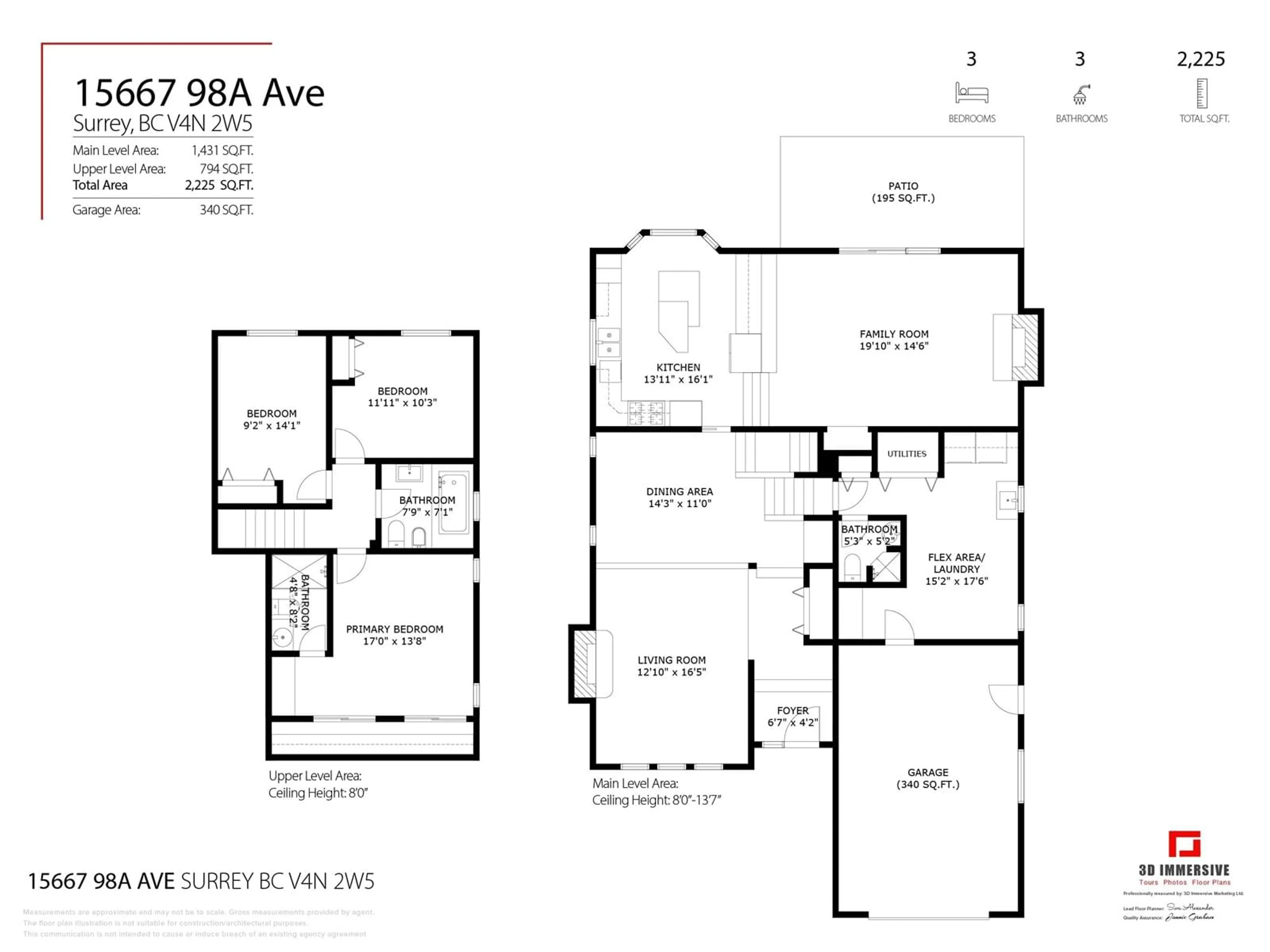 Floor plan for 15667 98A, Surrey British Columbia V4N2W5