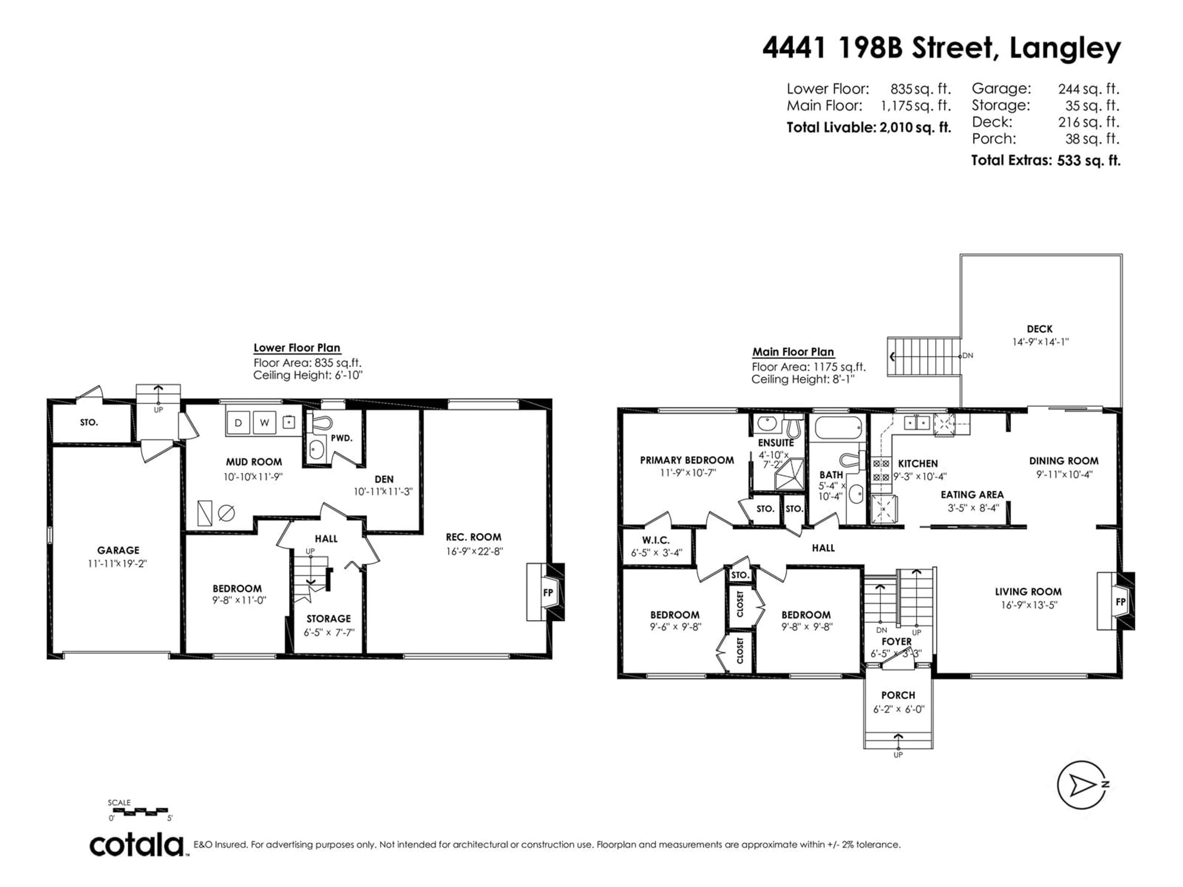 Floor plan for 4441 198B, Langley British Columbia V3A1H1