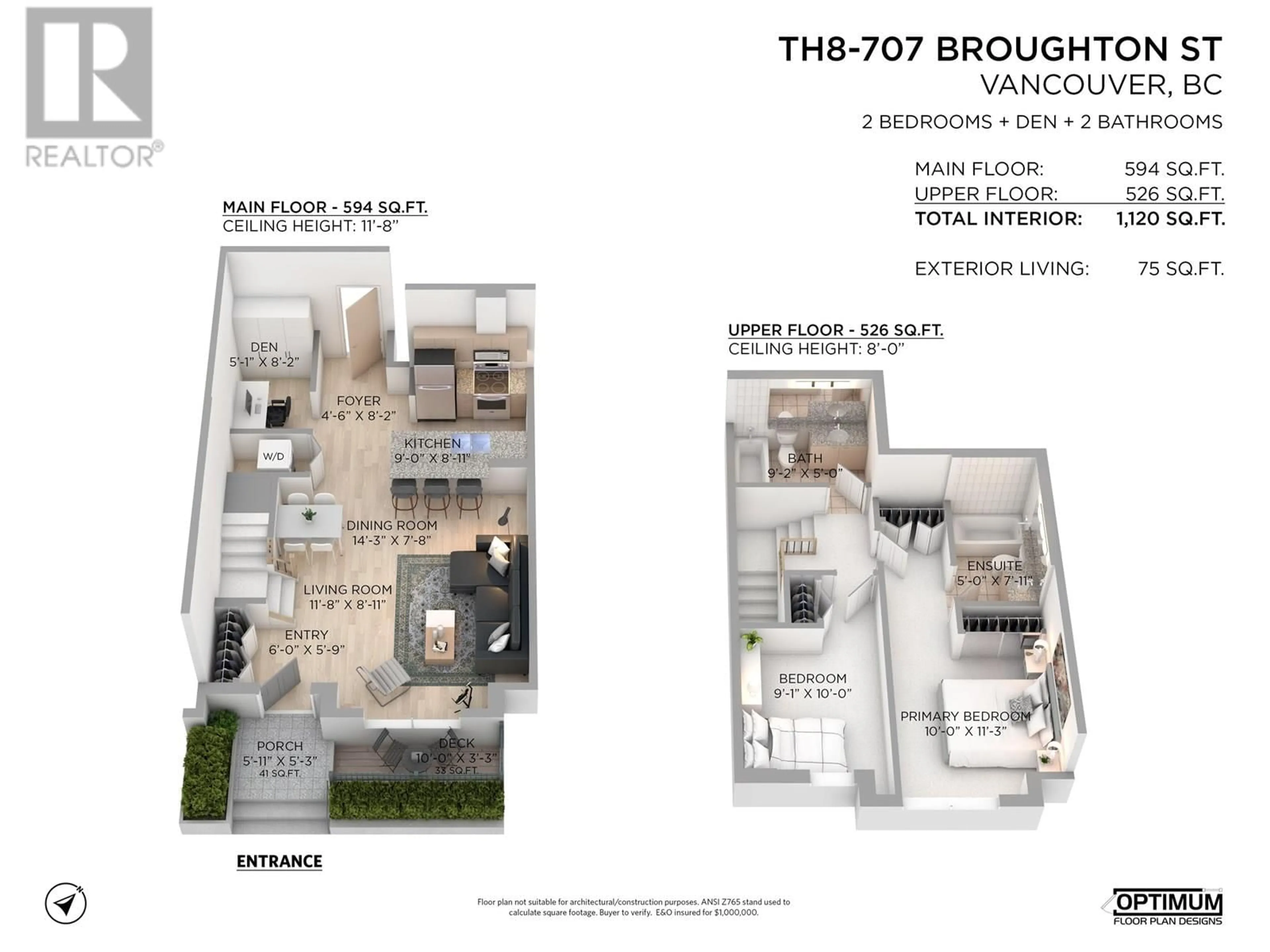 Floor plan for TH8 - 707 BROUGHTON STREET, Vancouver British Columbia V6G3K5