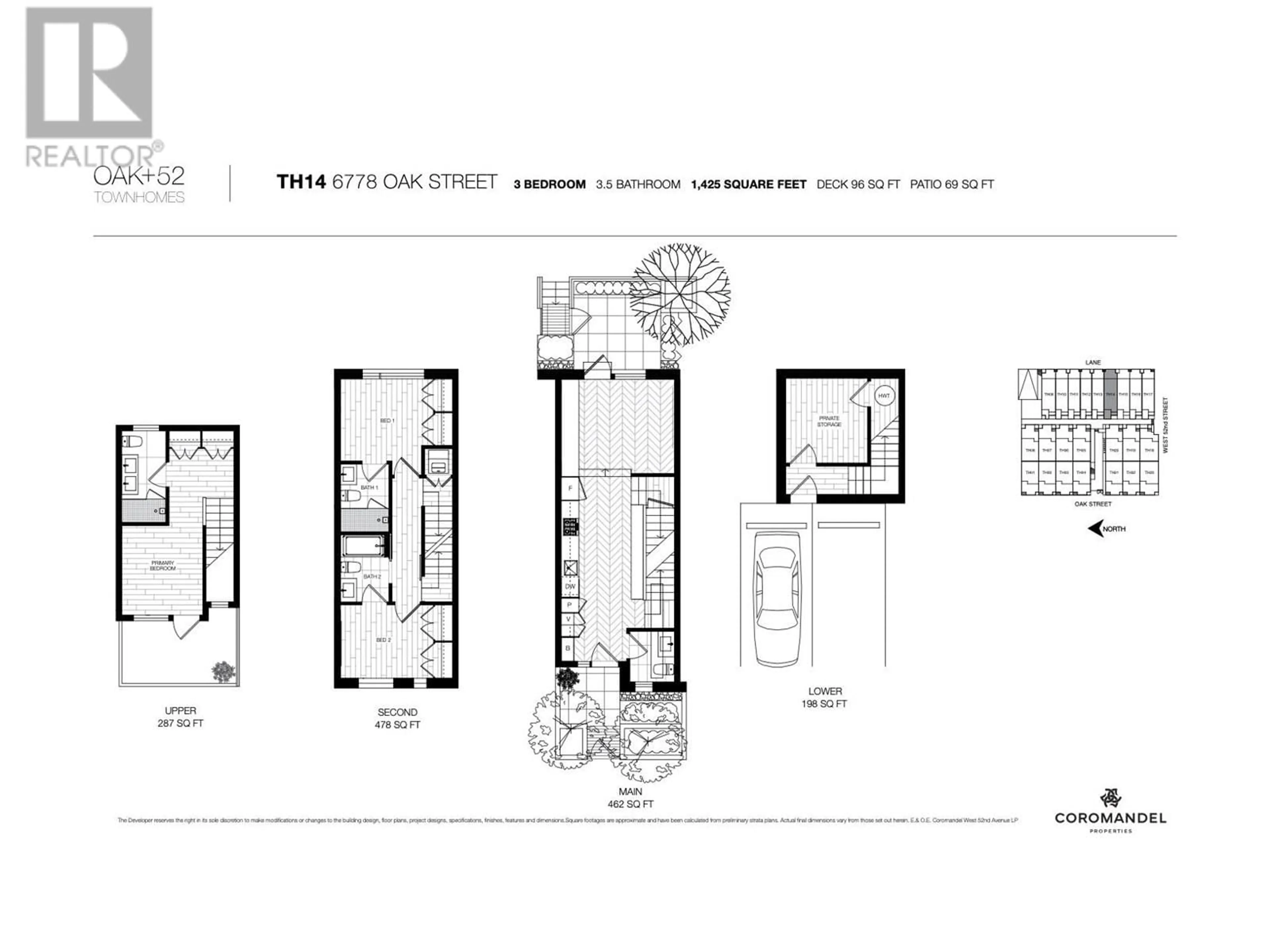 Floor plan for 14 - 6778 OAK STREET, Vancouver British Columbia V6P0L2