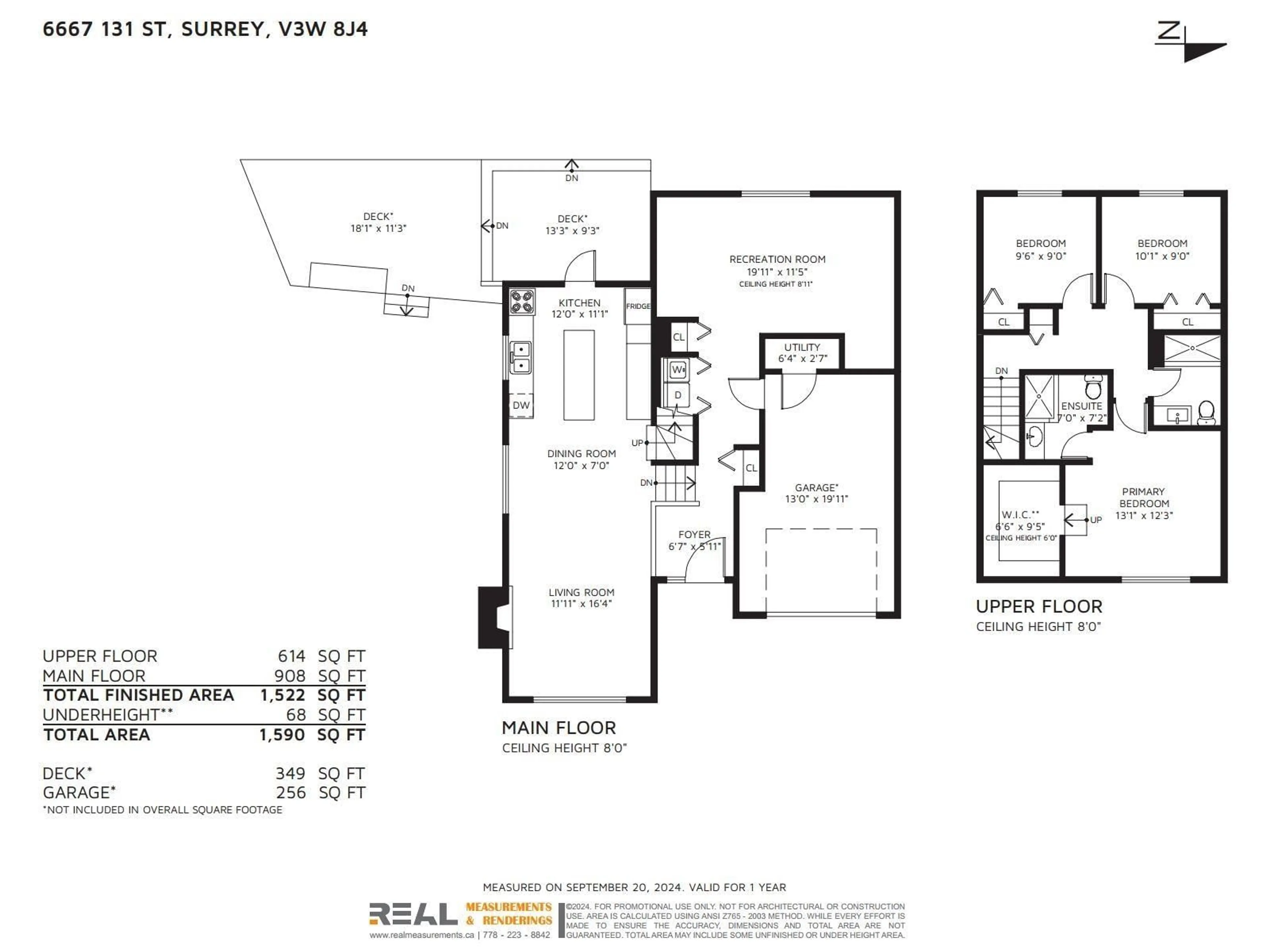 Floor plan for 6667 131, Surrey British Columbia V3W8J4